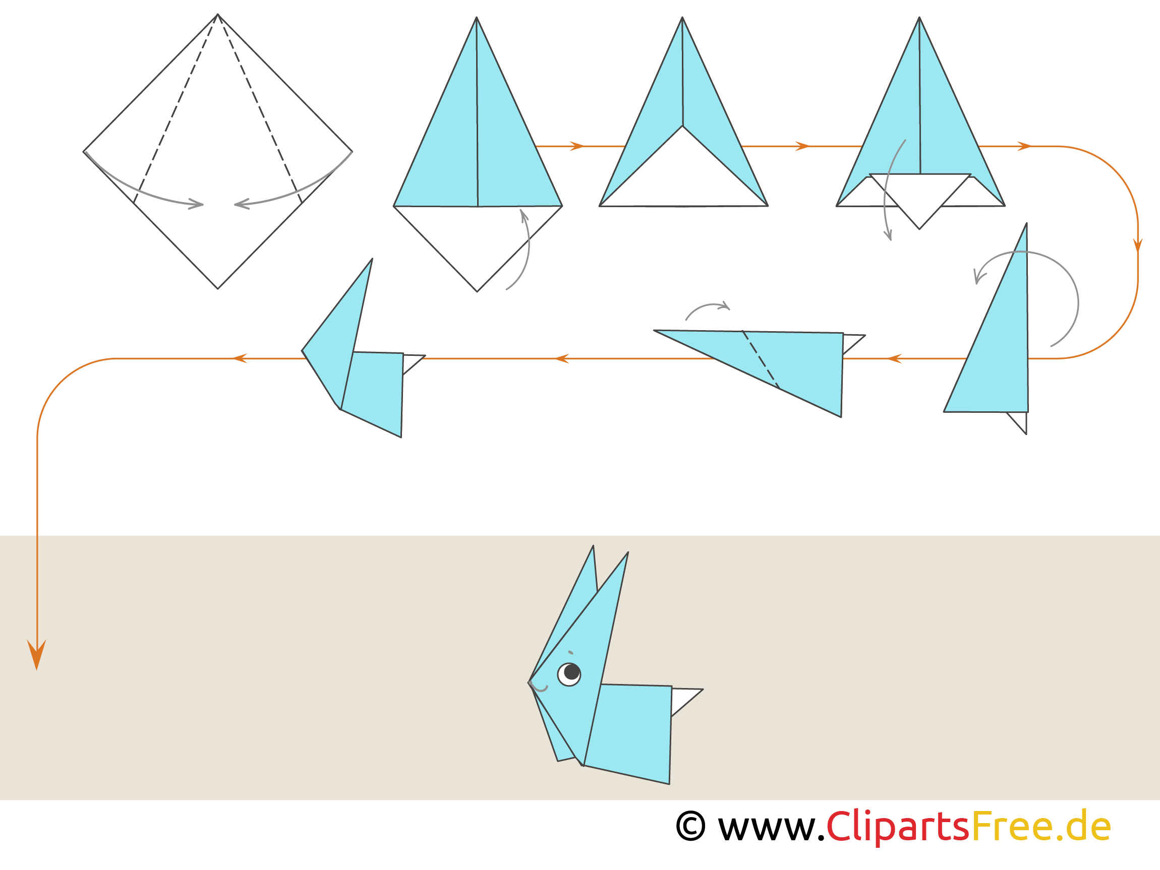 Anleitung Origami Tiere Hase