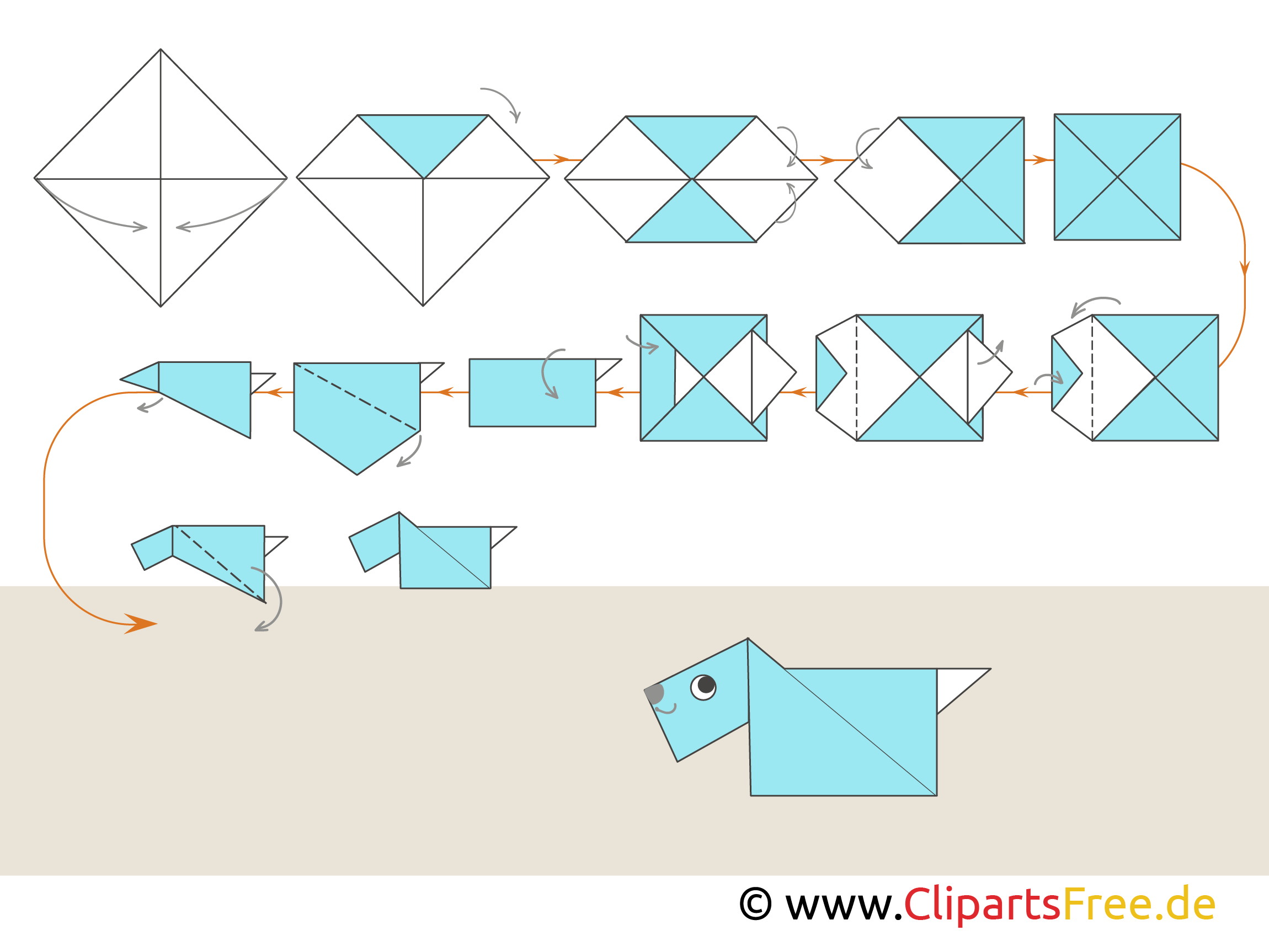 Origami Hund für Anfänger