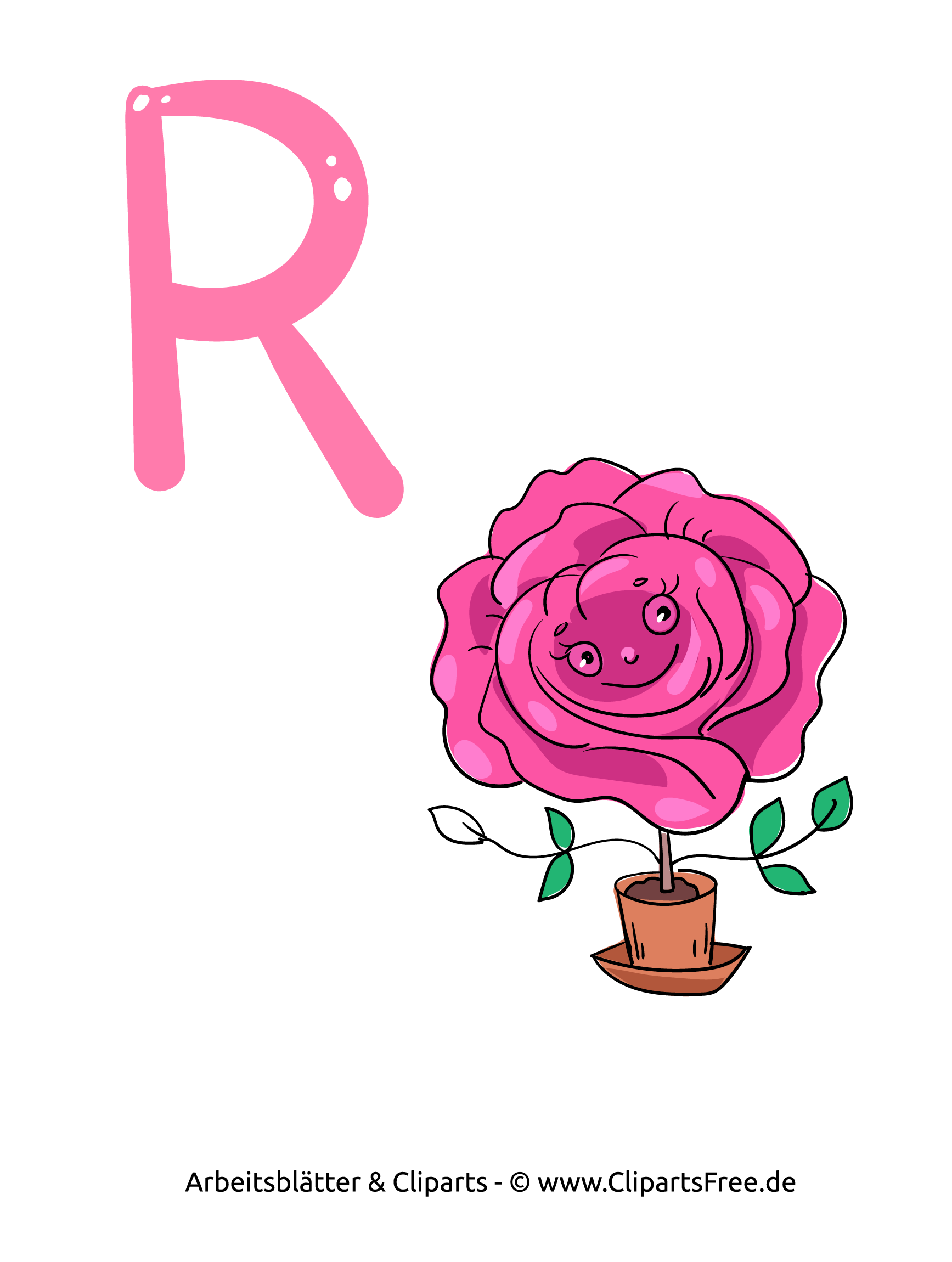 R - ABC Buchstaben zum Ausdrucken