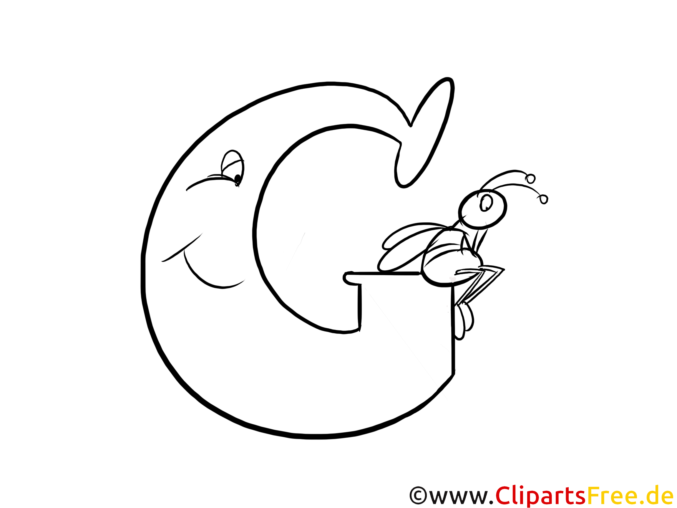 G Alphabet zum Ausdrucken und Ausschneiden