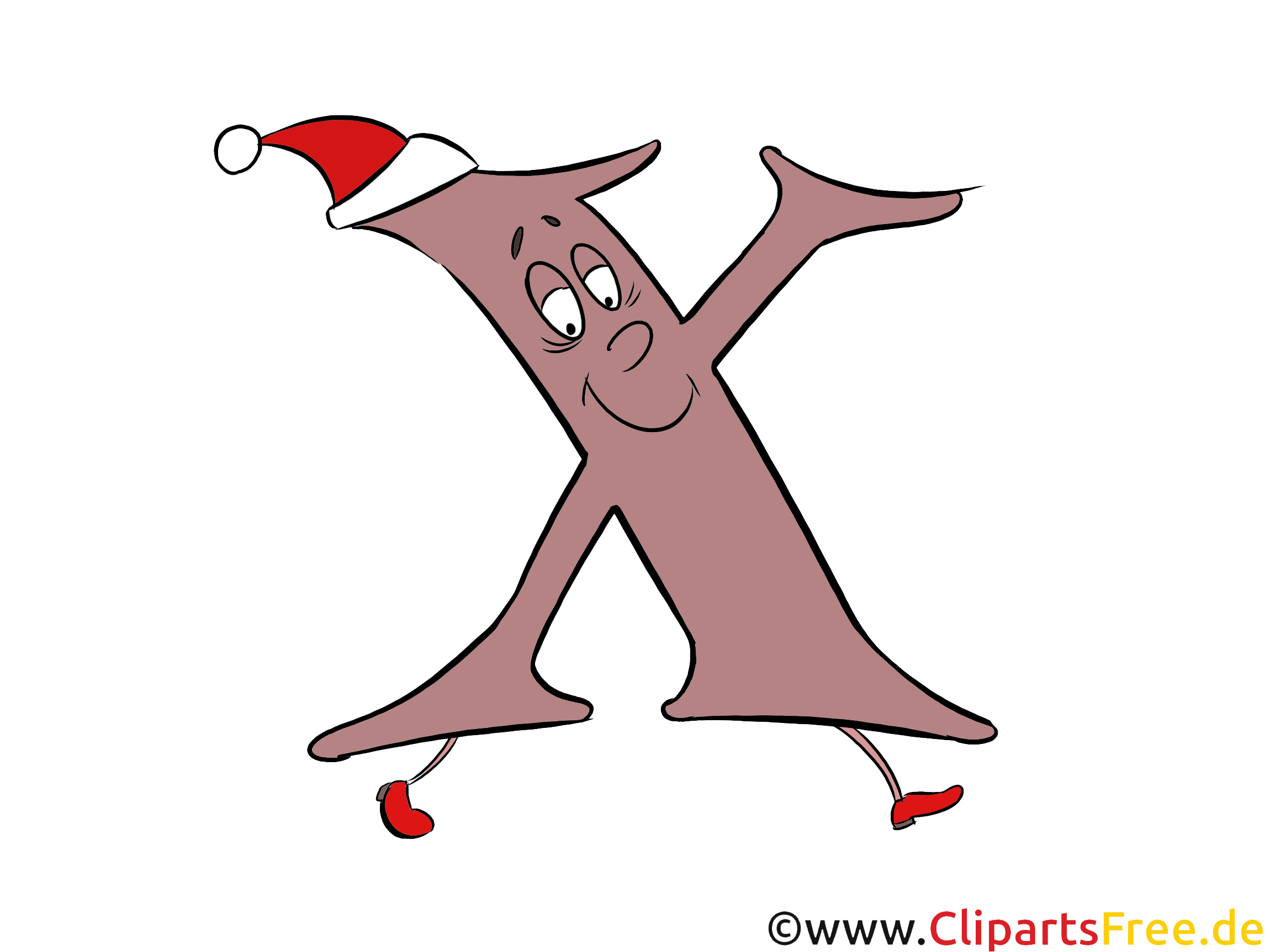 X Buchstaben-Vorlage für Grundschule