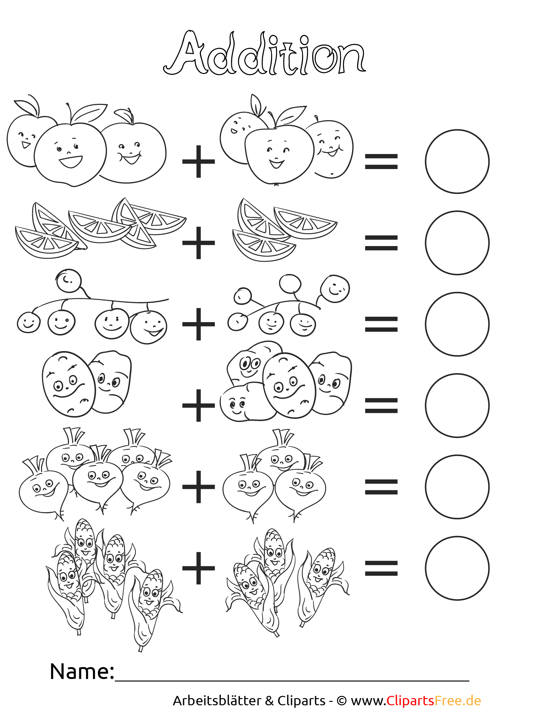 Arbeitsblätter und Übungen für Mathematik an der Grundschule 1. Klasse