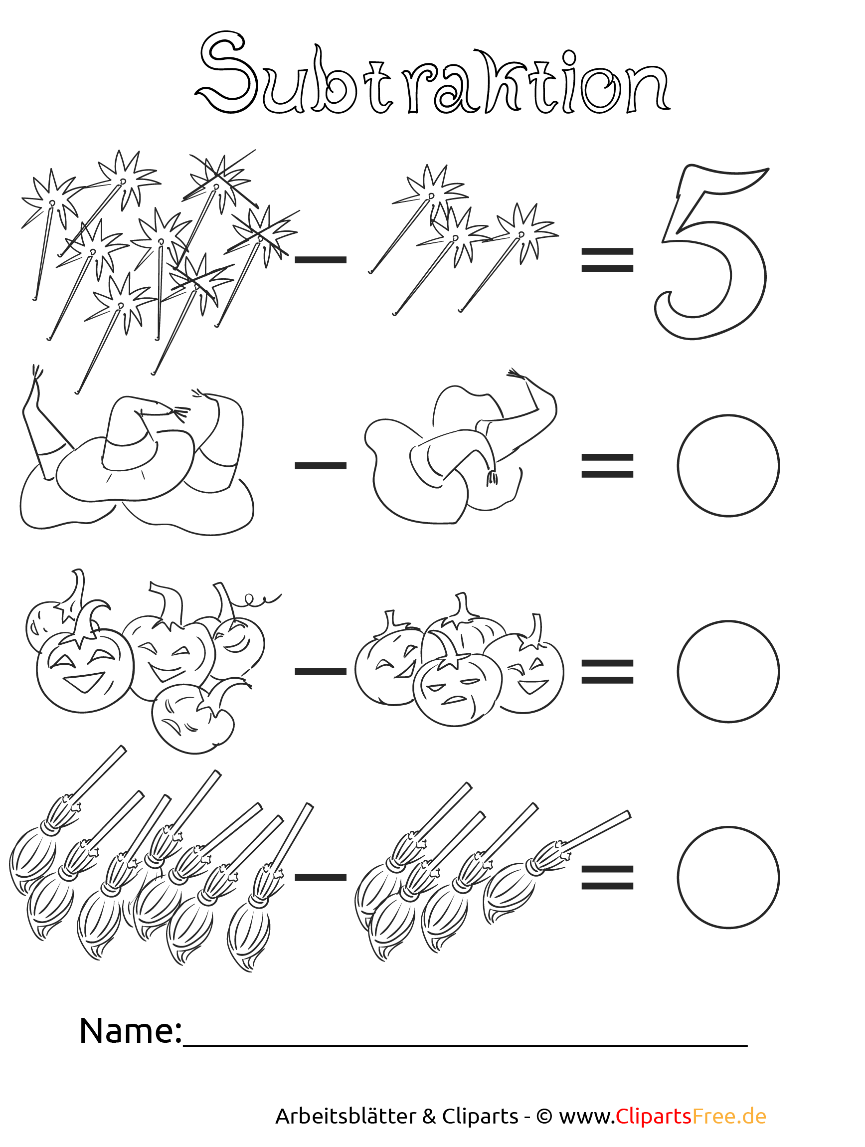Einzigartiges mathe arbeitsblätter klasse 2 kostenlos., image source: Minusaufgaben 1. Klasse zum Ausdrucken