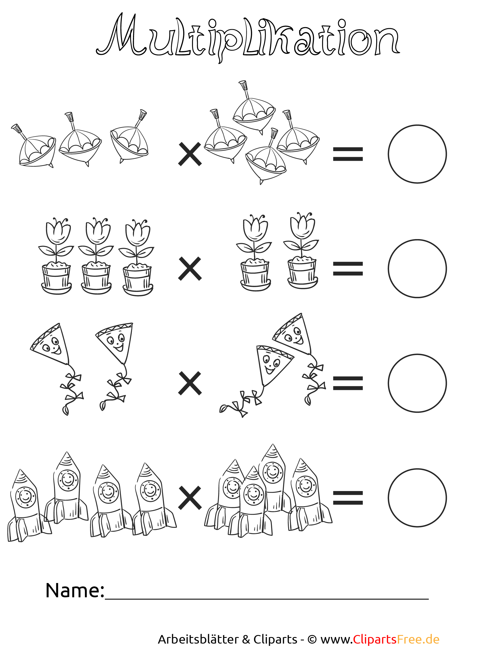 Multiplikation druckvorlagen in der grundschule