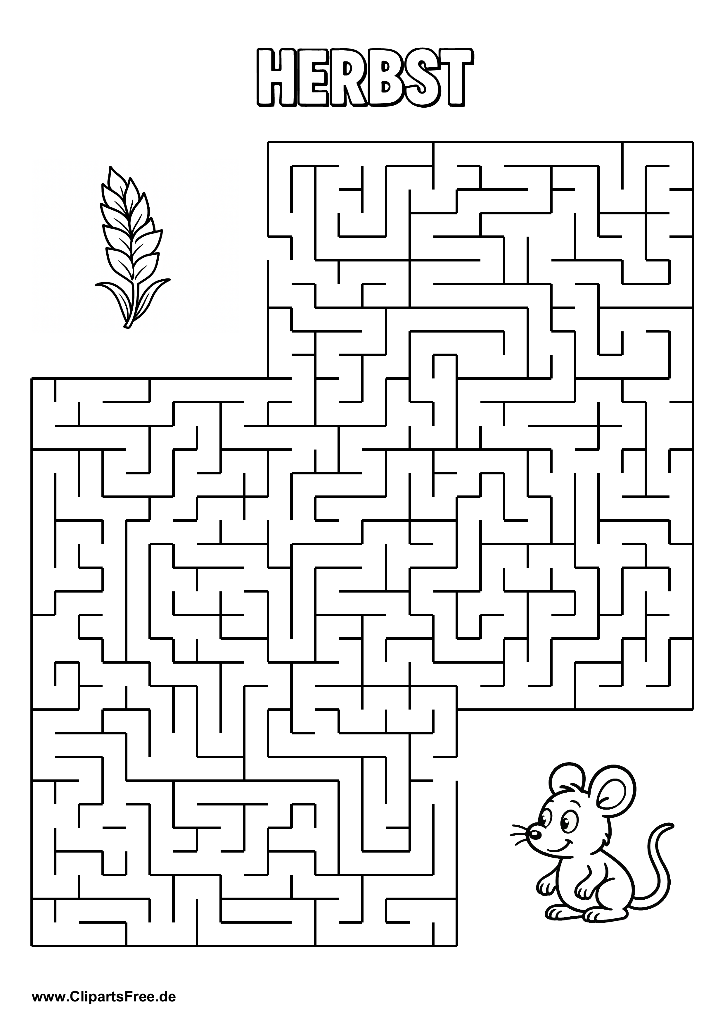 Labyrinth, Irrgarten 'Maus und Getreide' drucken als PDF