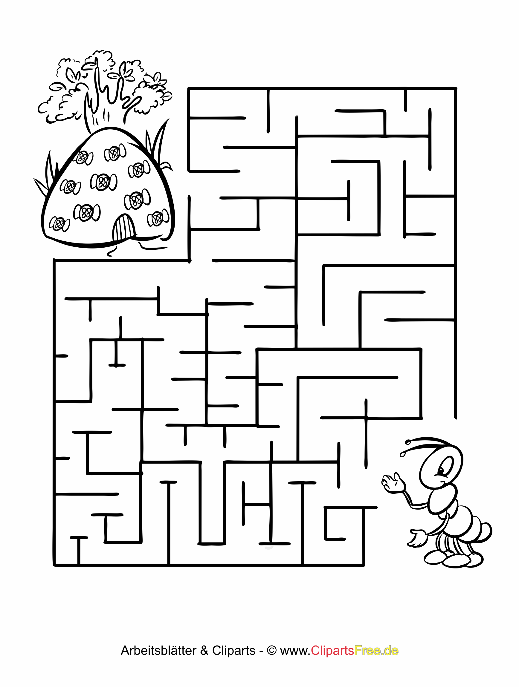 Kostenlos Labyrinth Rätsel für Kinder