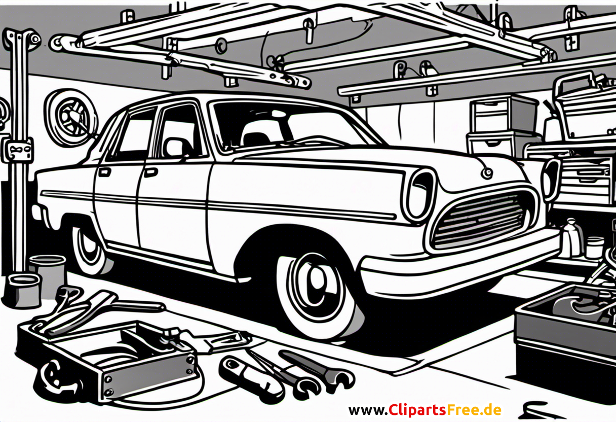 auto clipart schwarz weiß - photo #32