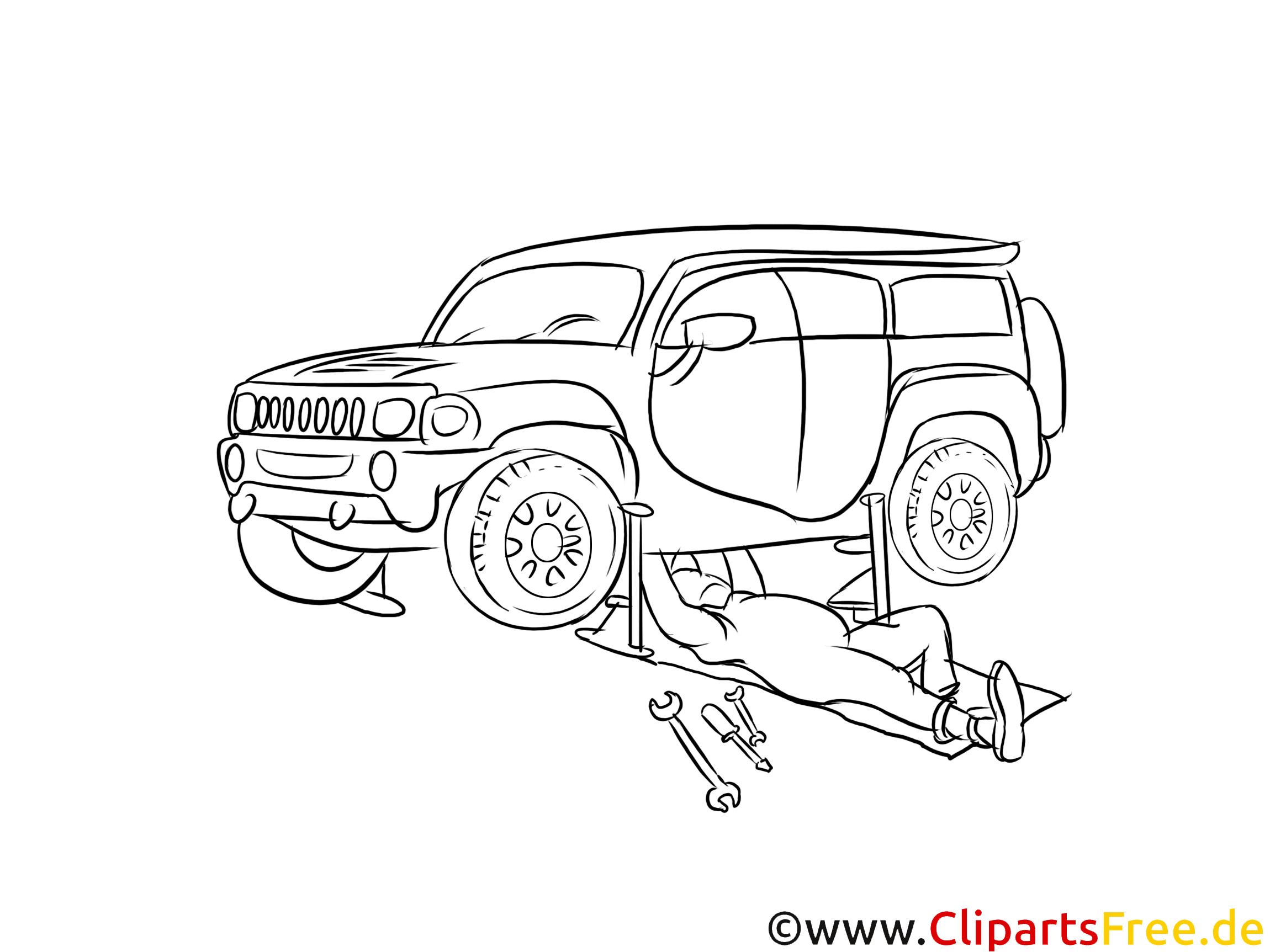 auto clipart schwarz weiß - photo #34