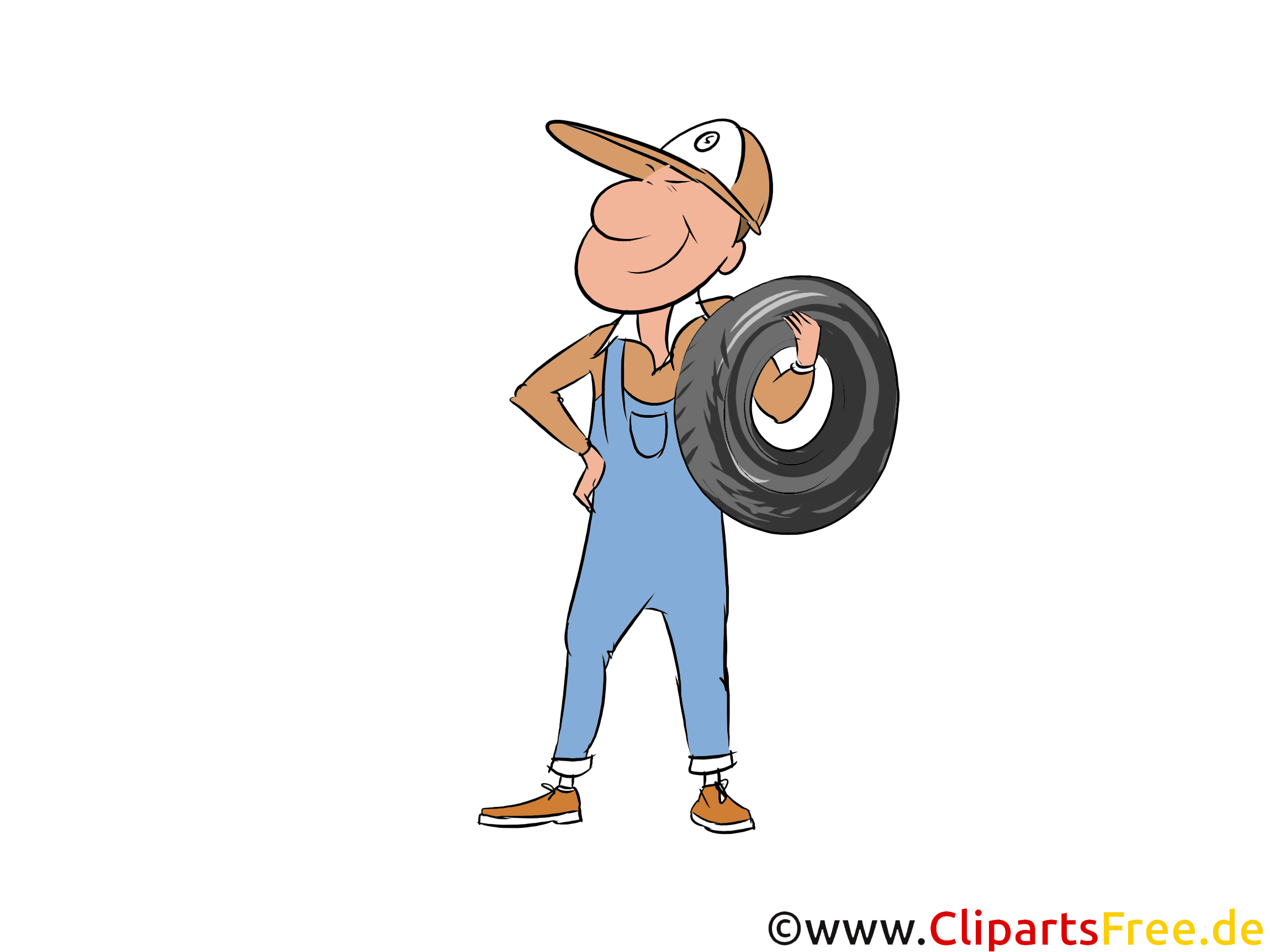 タイヤフィッティング マスターメカニッククリップアート 写真 イラスト