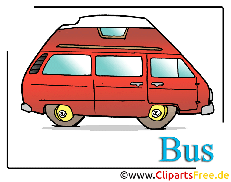 Bus Cartoon Clipart free