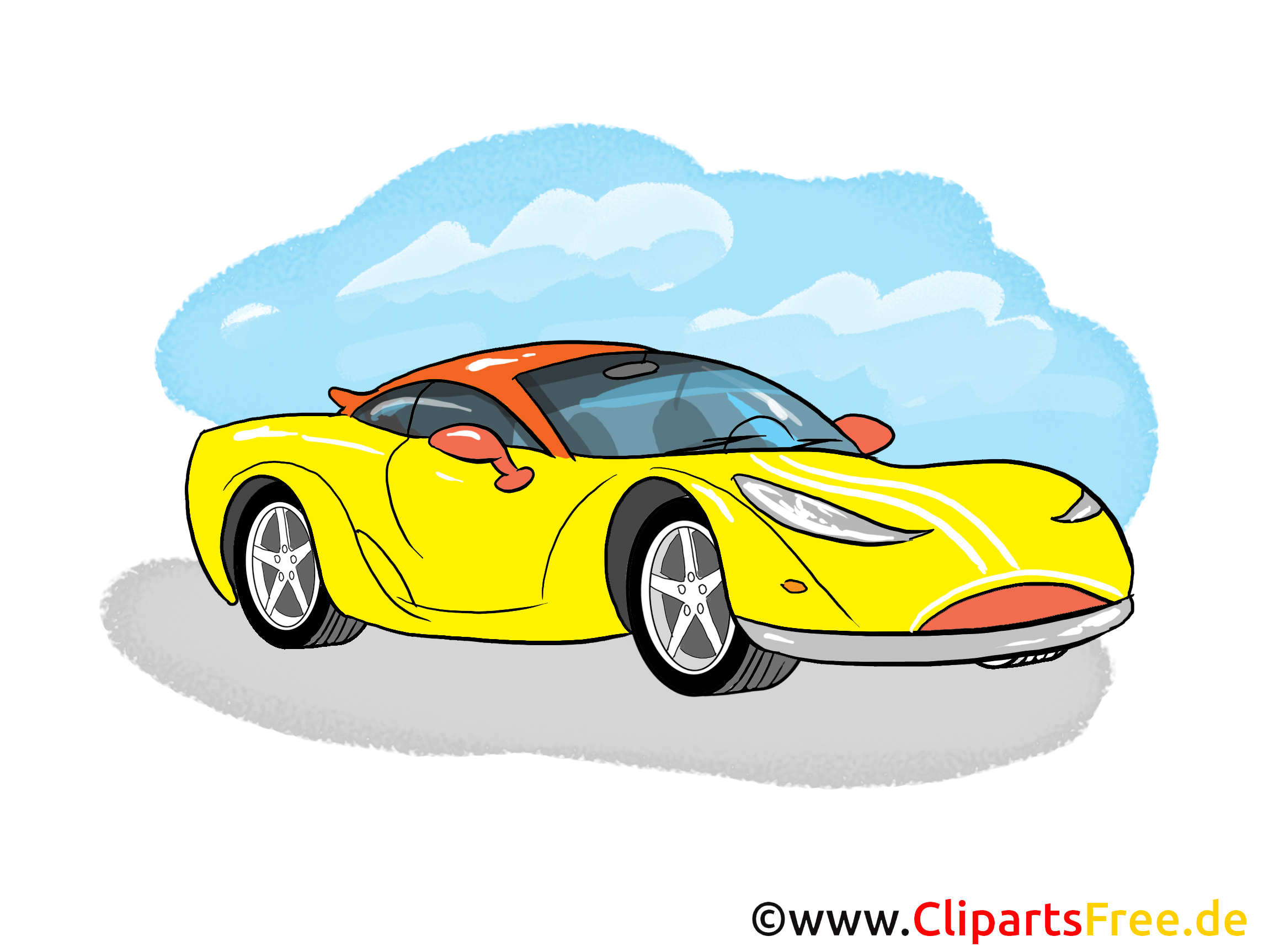 Clip Art Sport Car - Bilder für Schule