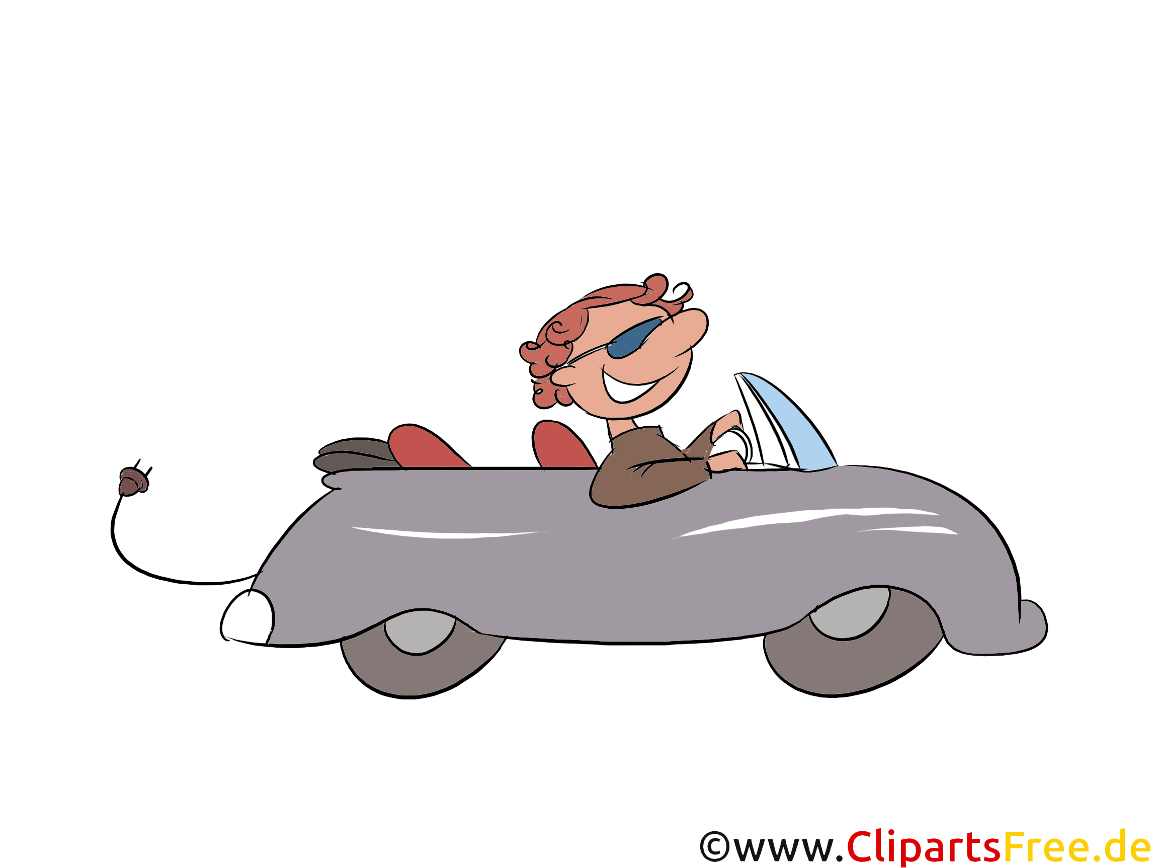 Fahren Elektromobil Clipart, Grafik, Bild