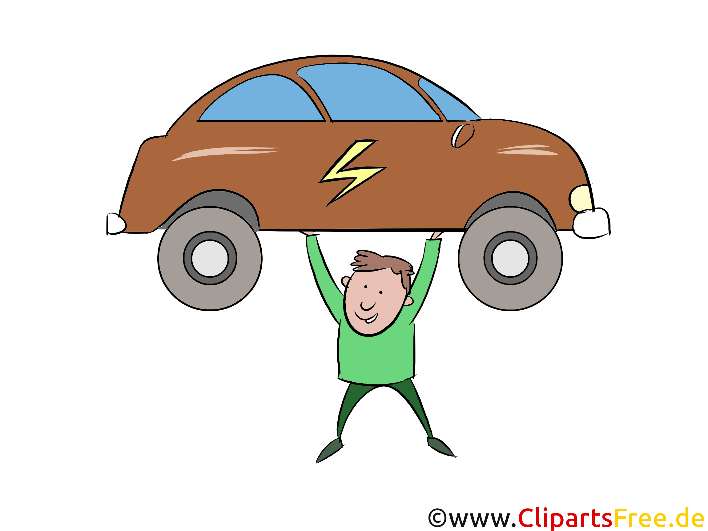 Inhaber eines Elektrowagens Clipart, Bild, Grafik