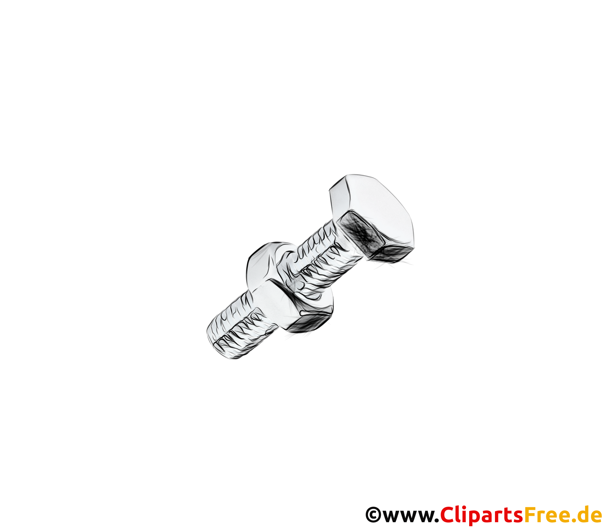 Жа??а? сызбасы бар алтыб?рышты гайка, клипарт, сурет