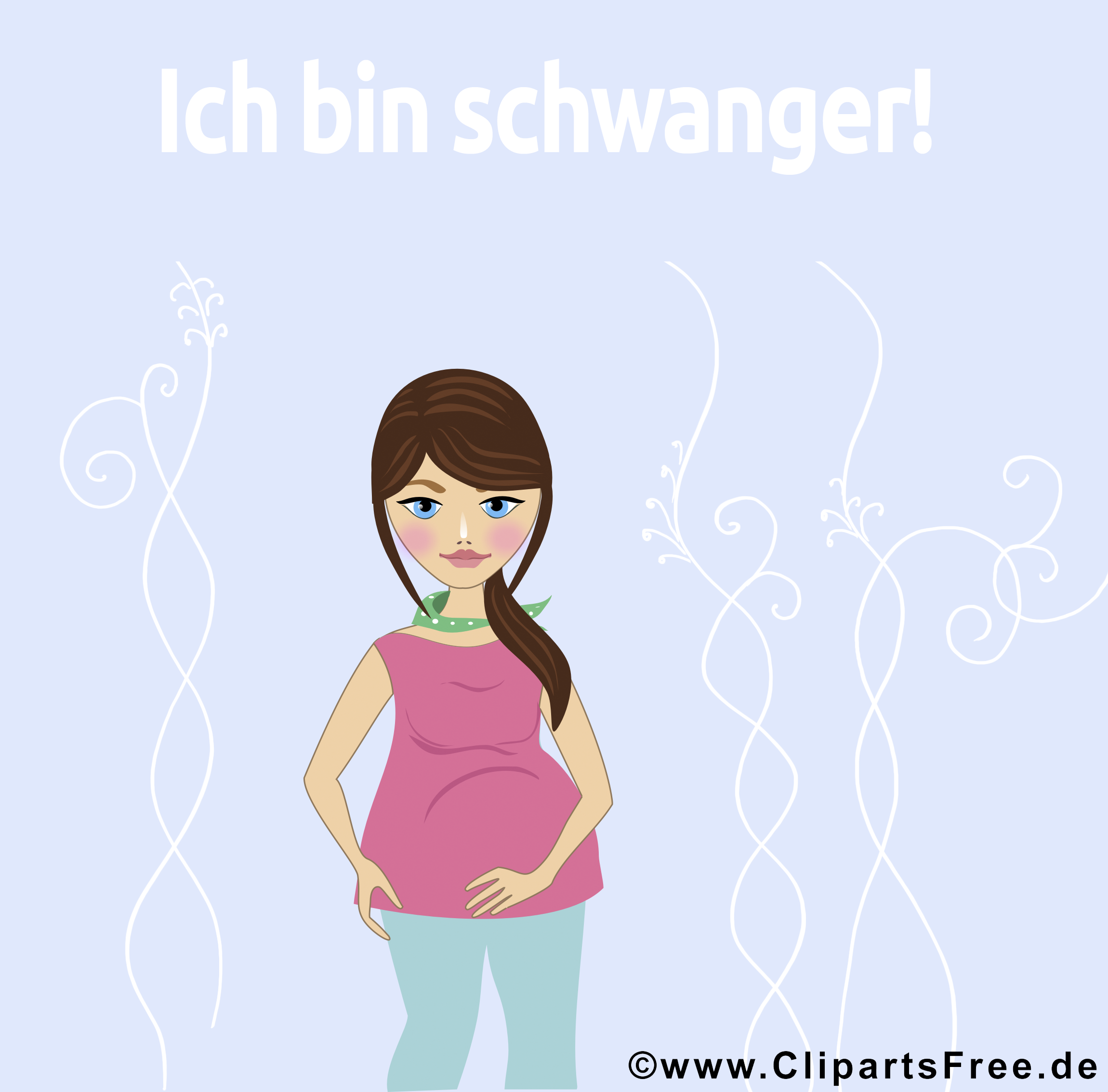 Ich bin schwanger GB Bild, Gästebuchbild, Karte