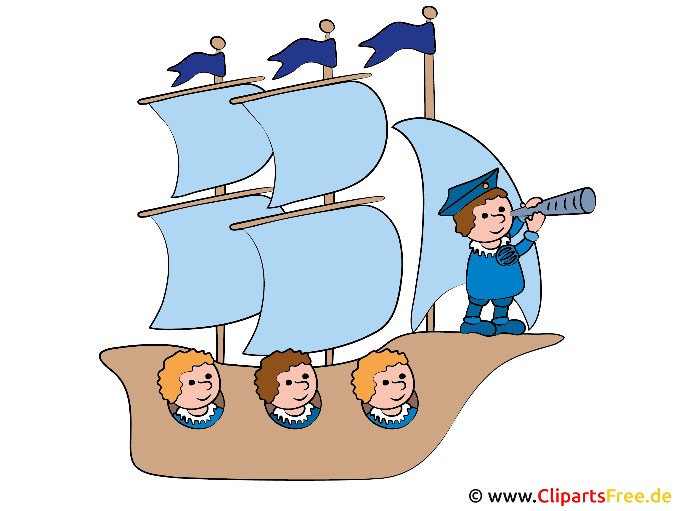 Clipart-Bild Segelschiff