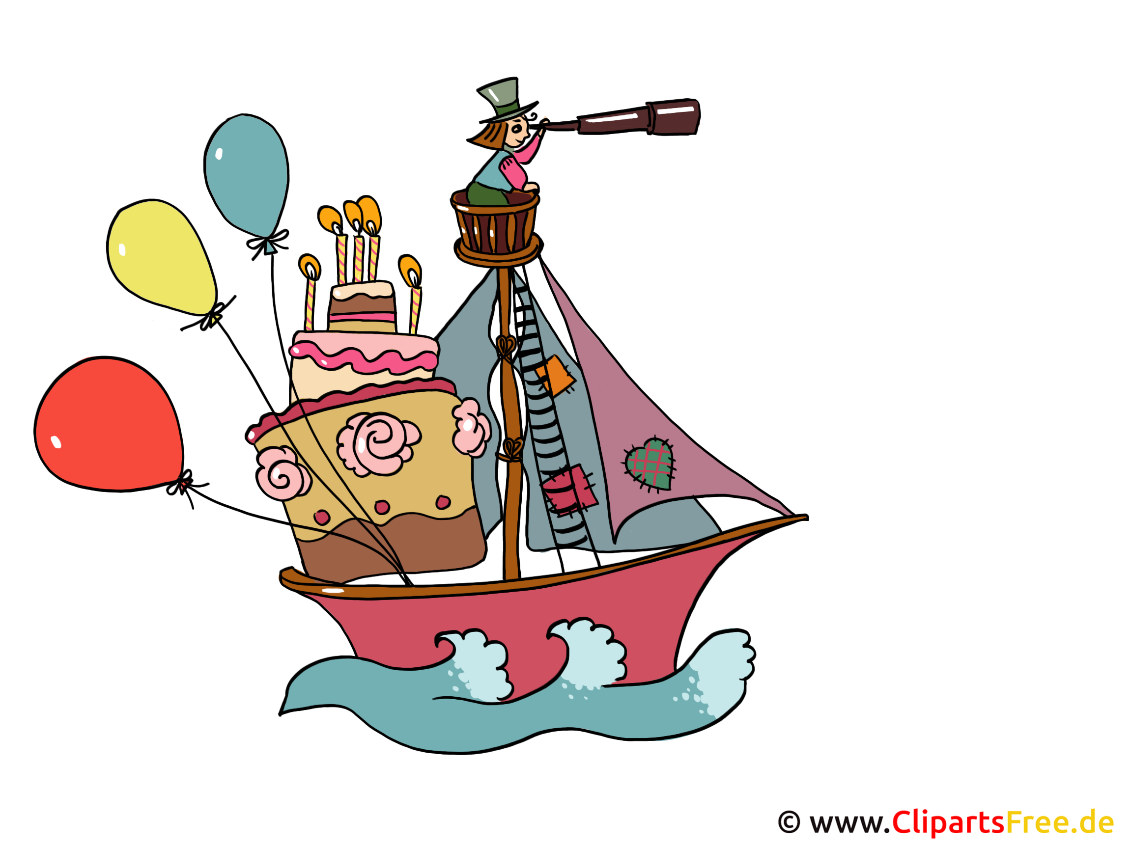 Segelschiff Cartoon Bild