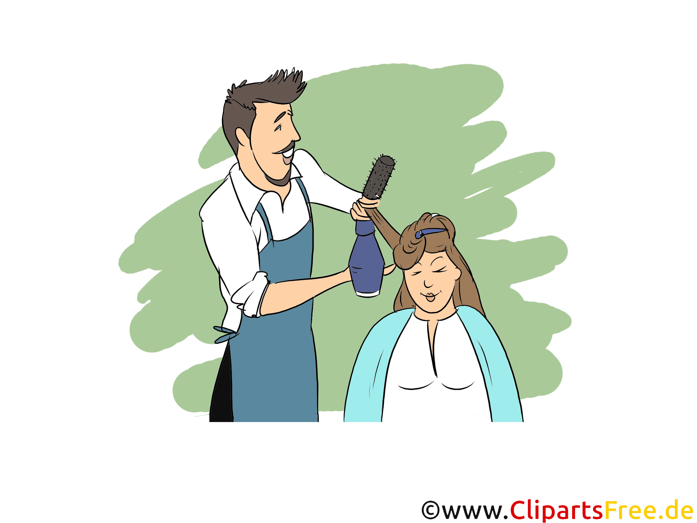 Friseur Clipart, Bild, Grafik zum Thema Ausbildungsberufe