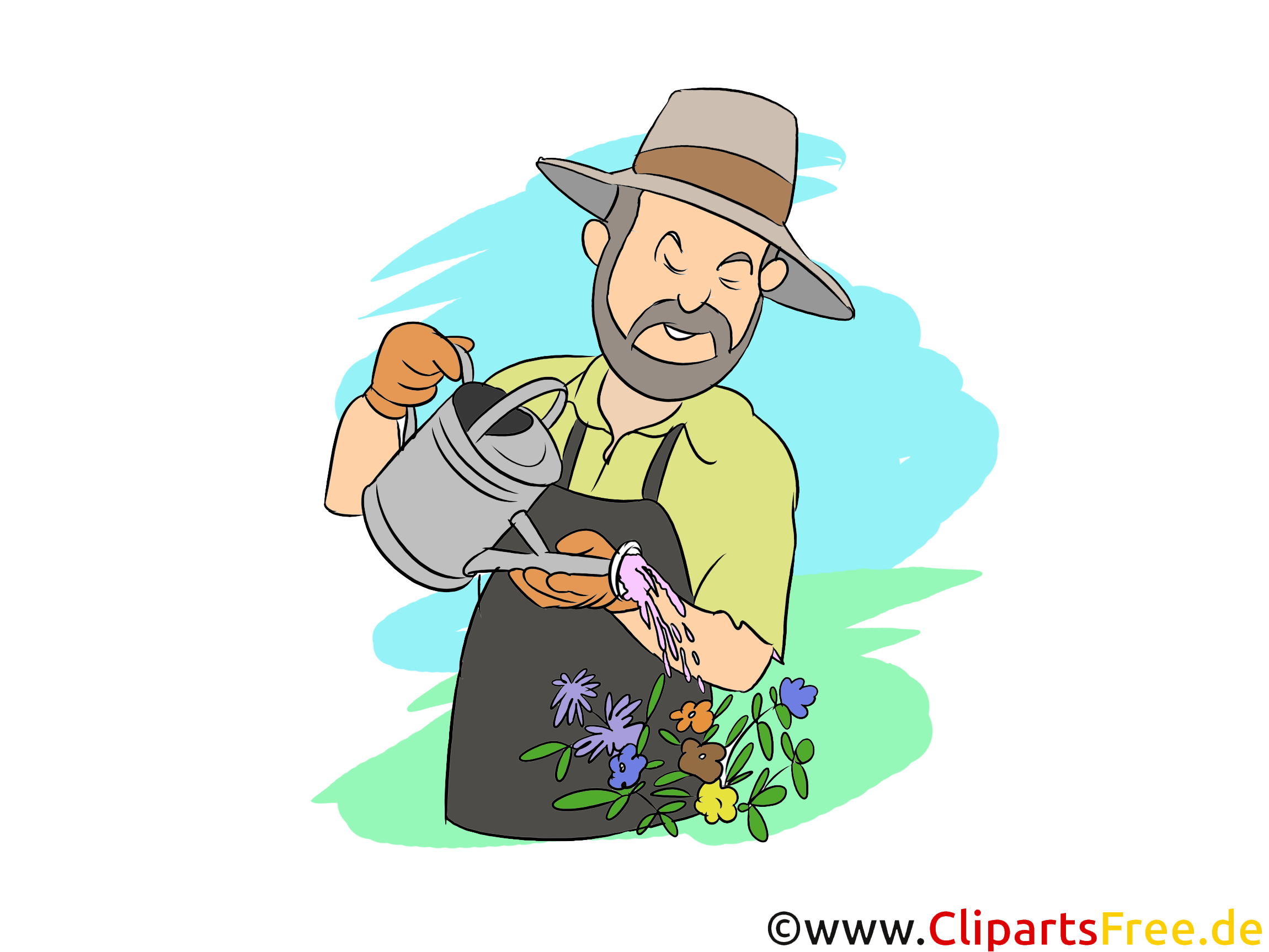 Gärtner Clipart, Bild, Grafik zum Thema Ausbildungsberufe
