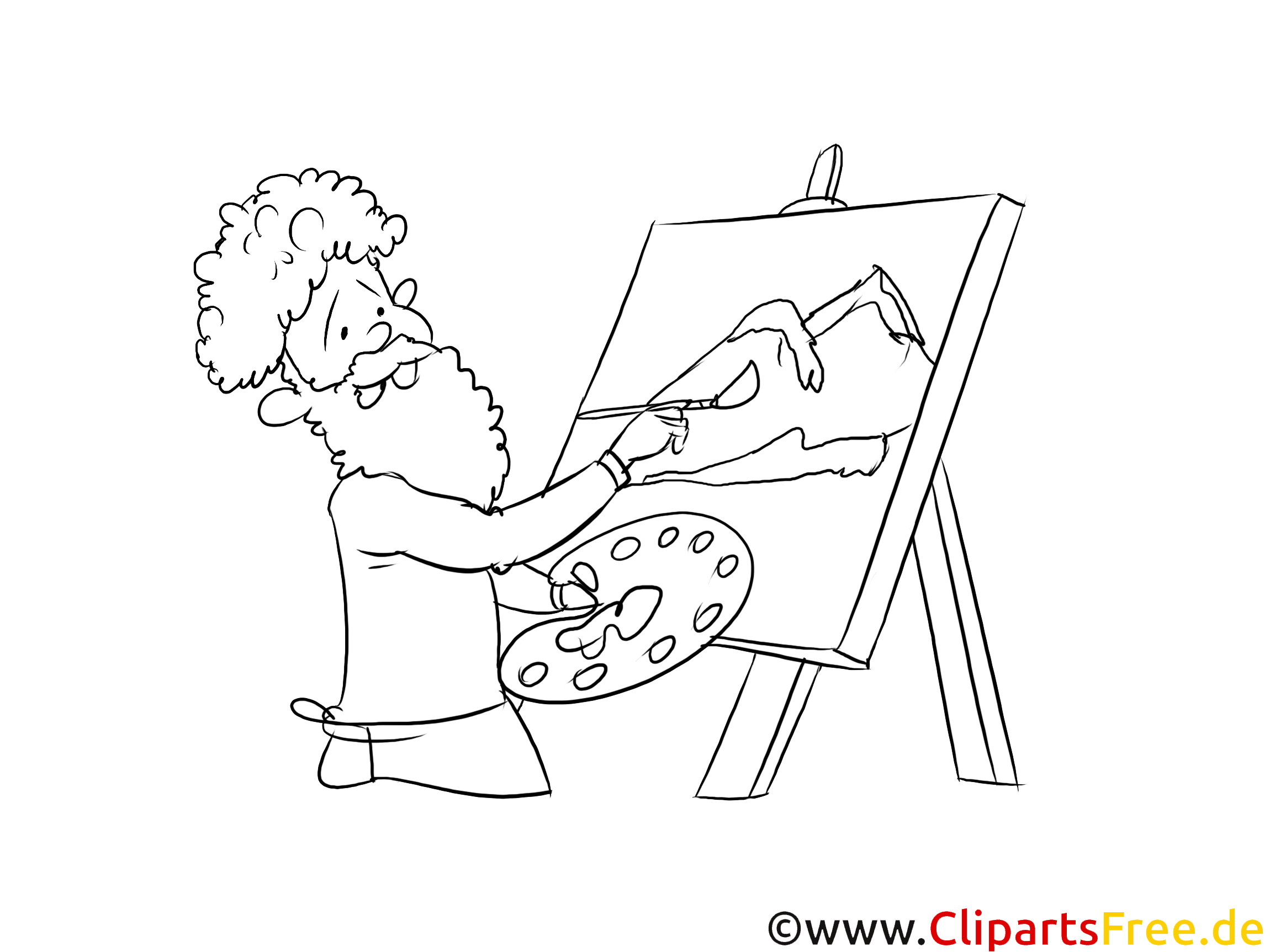 Clipart, gráficos, imagem em preto e branco artista