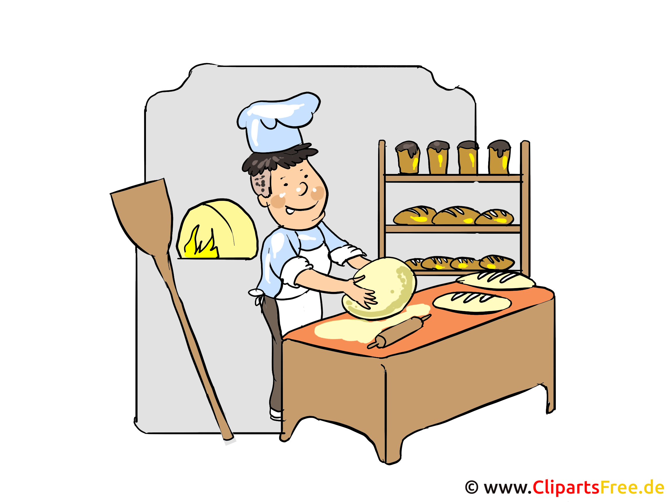 Bäcker Clipart, Bild, Cartoon, Illustration kostenlos