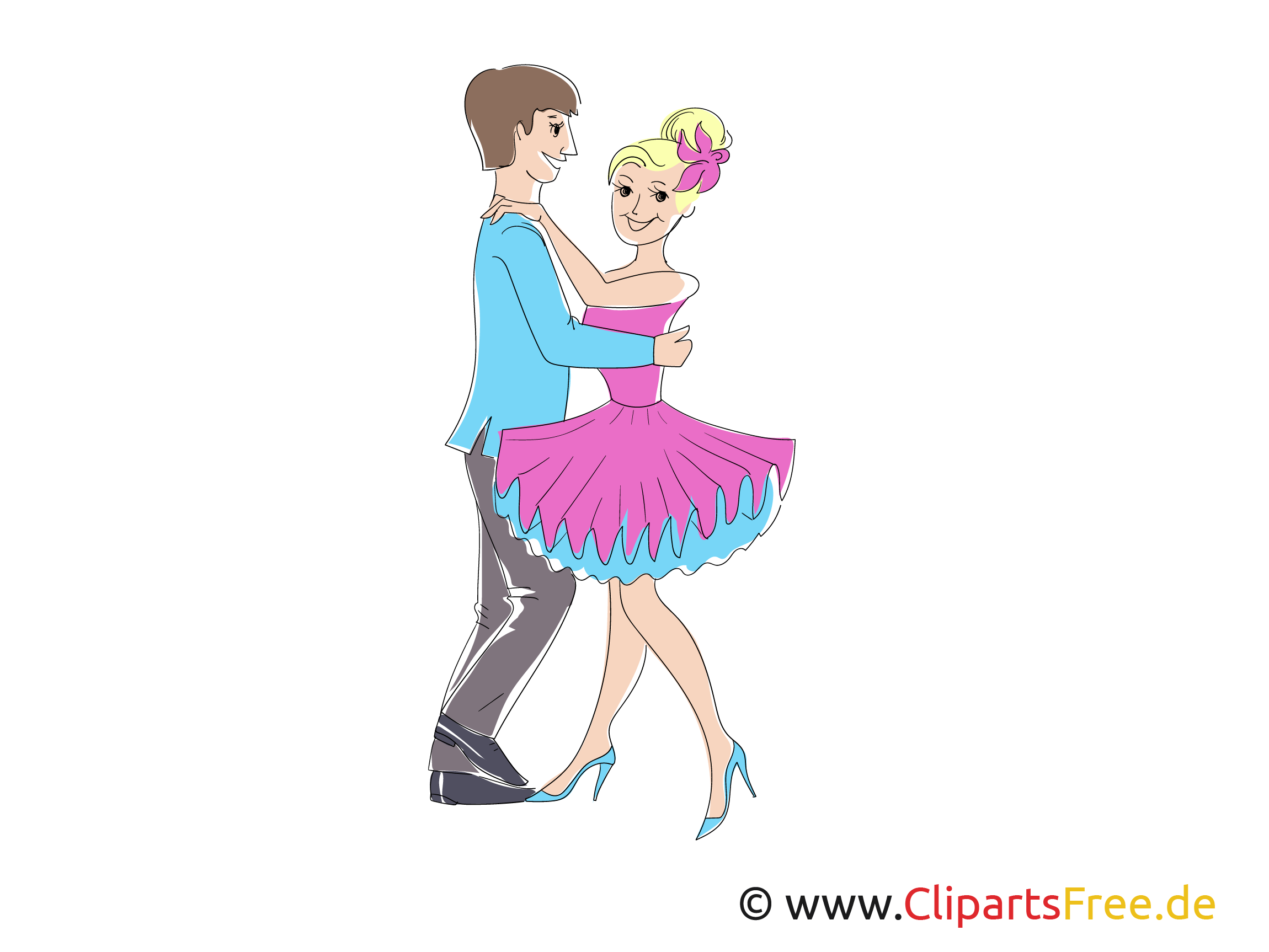 ポルカダンス ダンススクール ダンスのカップルのイメージ クリップアート 印刷用イラスト