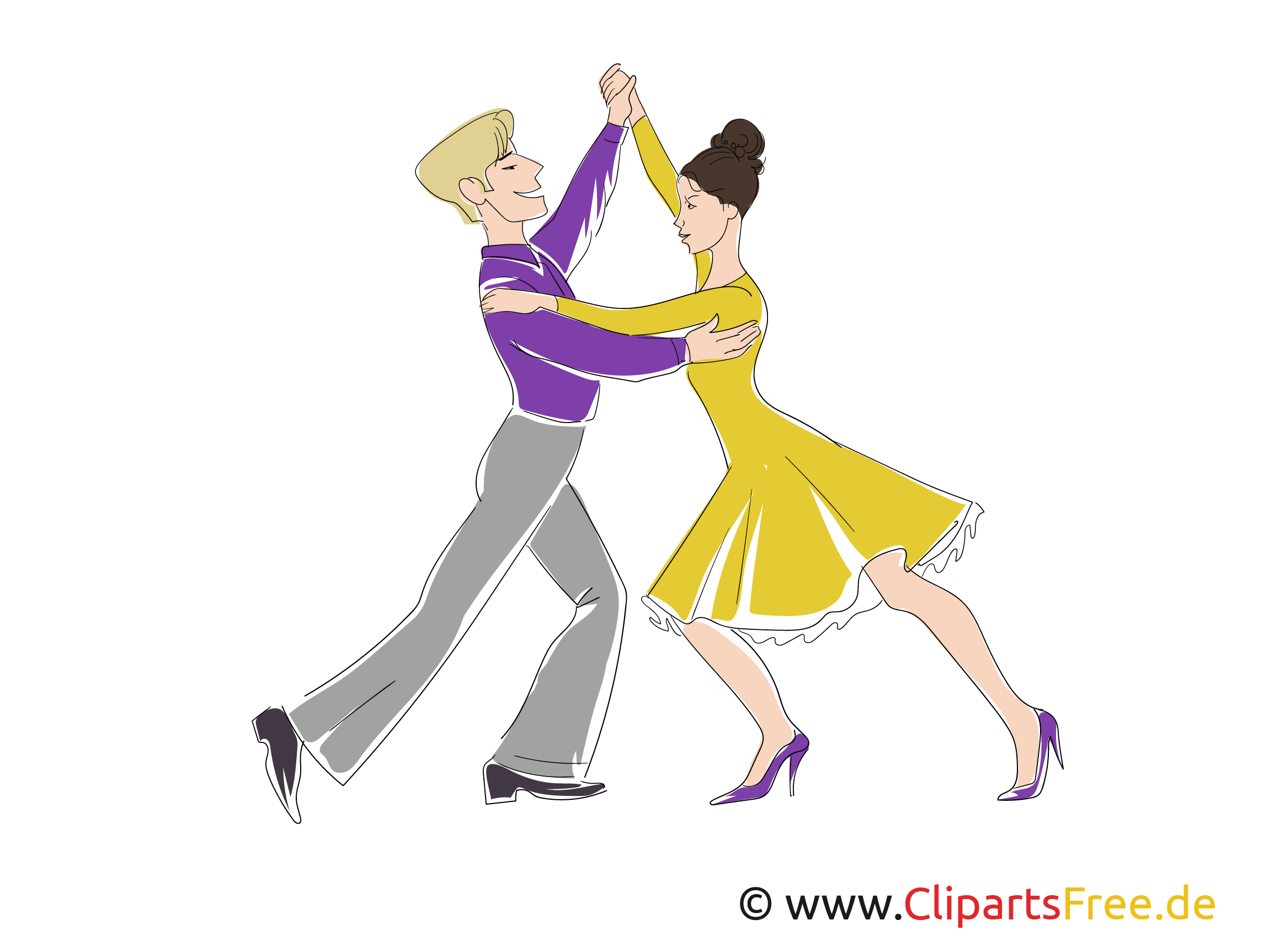 ダンスカップル画像 クリップアート 印刷用イラスト
