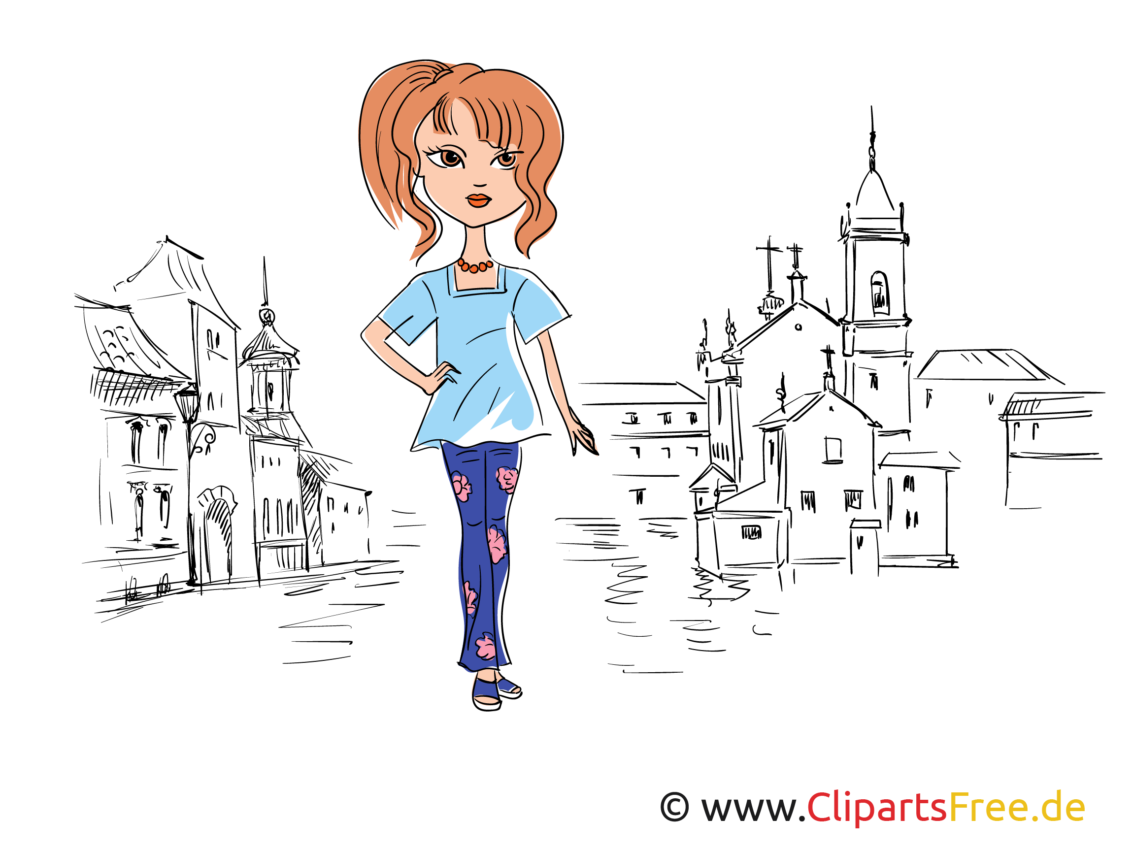 Clipart Schone Mode Frau Model Topmodel