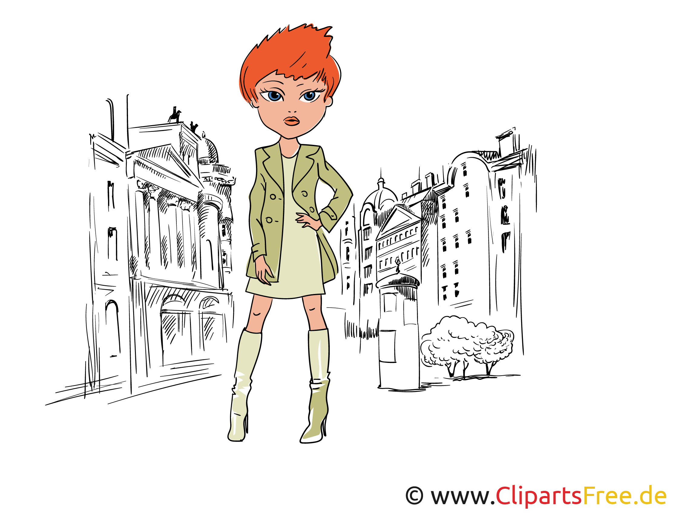 Girl Top Model Star Women Illustration Clipart