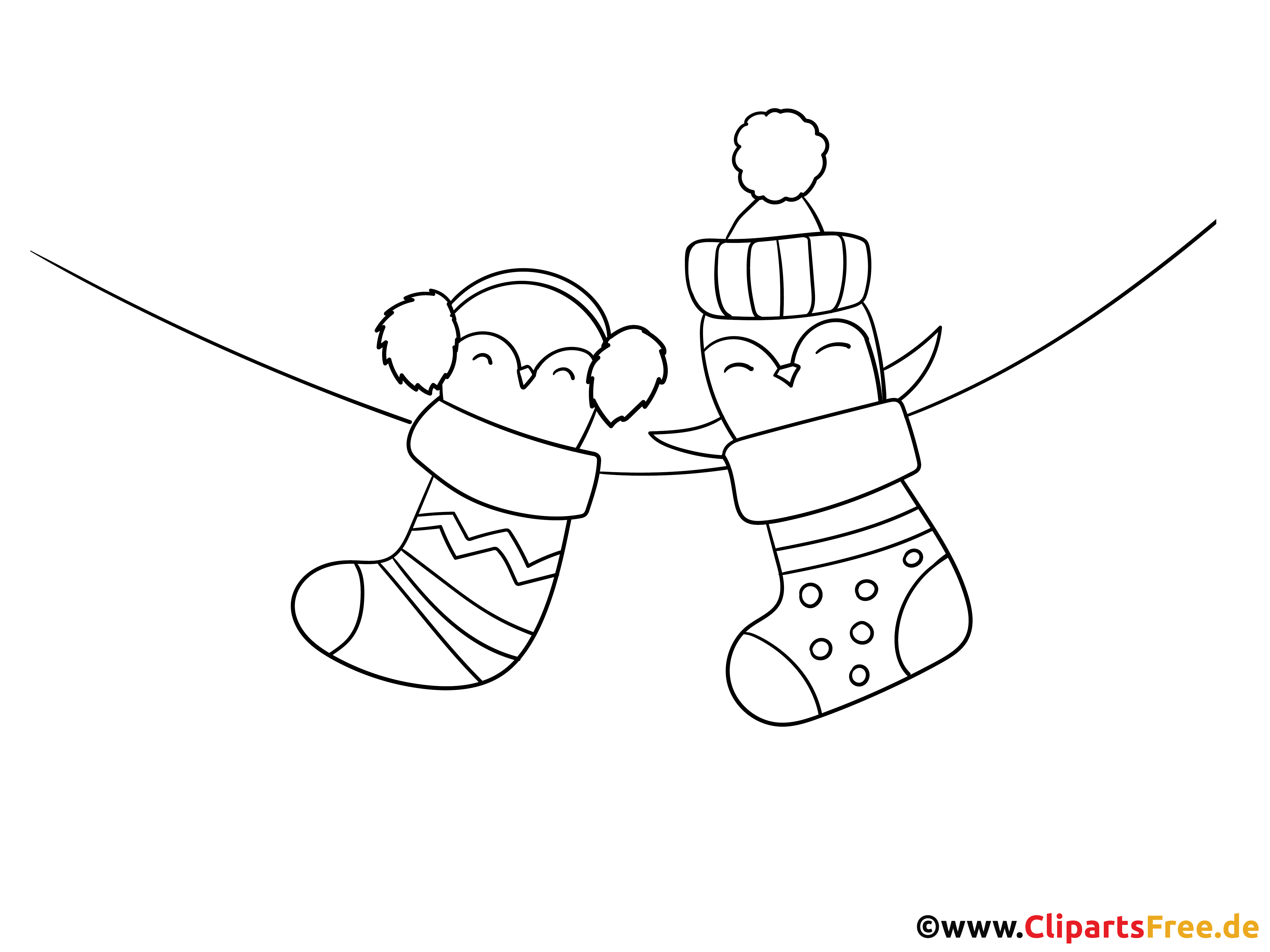 Bild zum Ausmalen lustige Pinguine