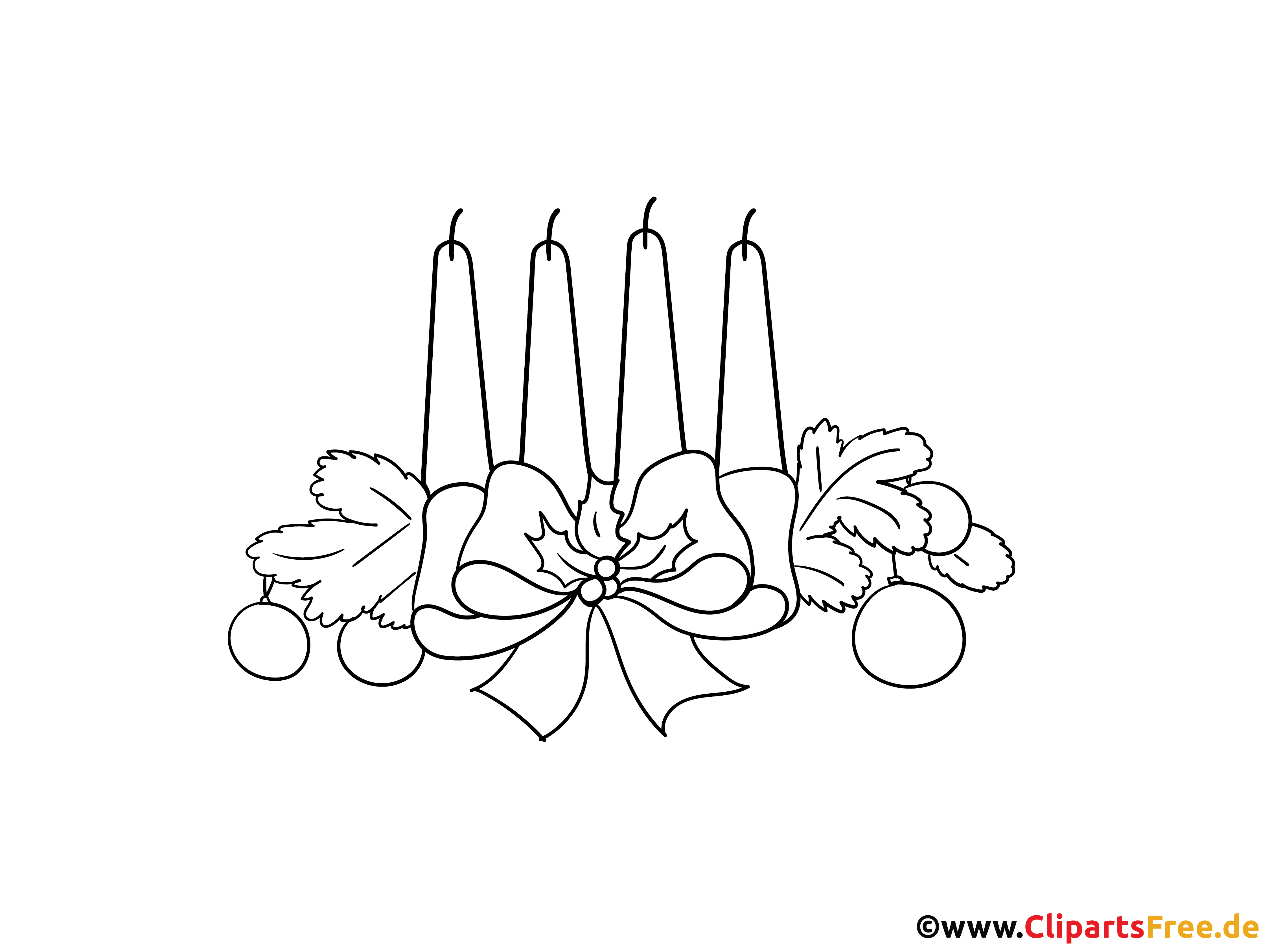 Bild zum Malen - Adventsbiilder kostenlos