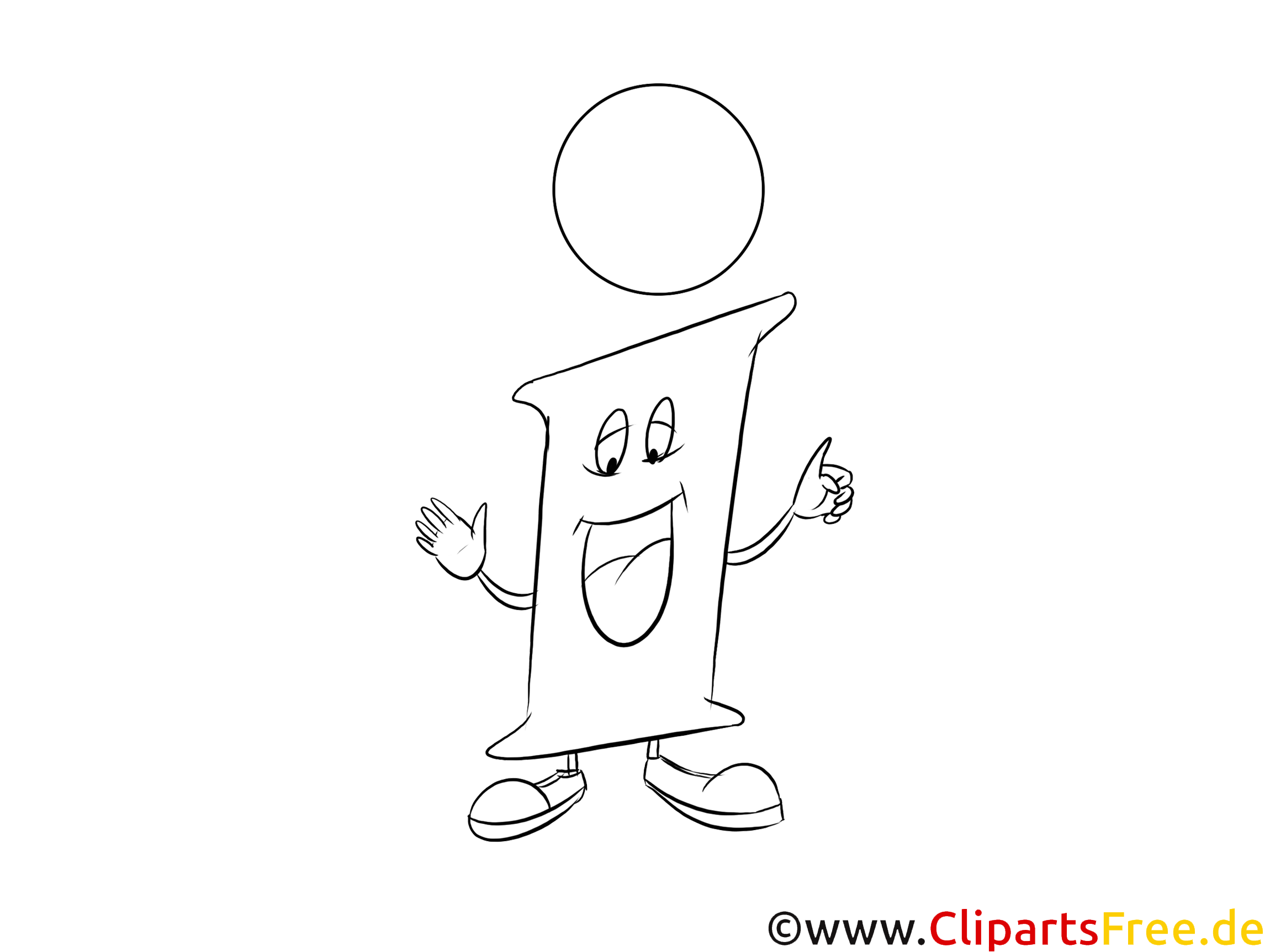 Malvorlage Info - Bilder für Schule