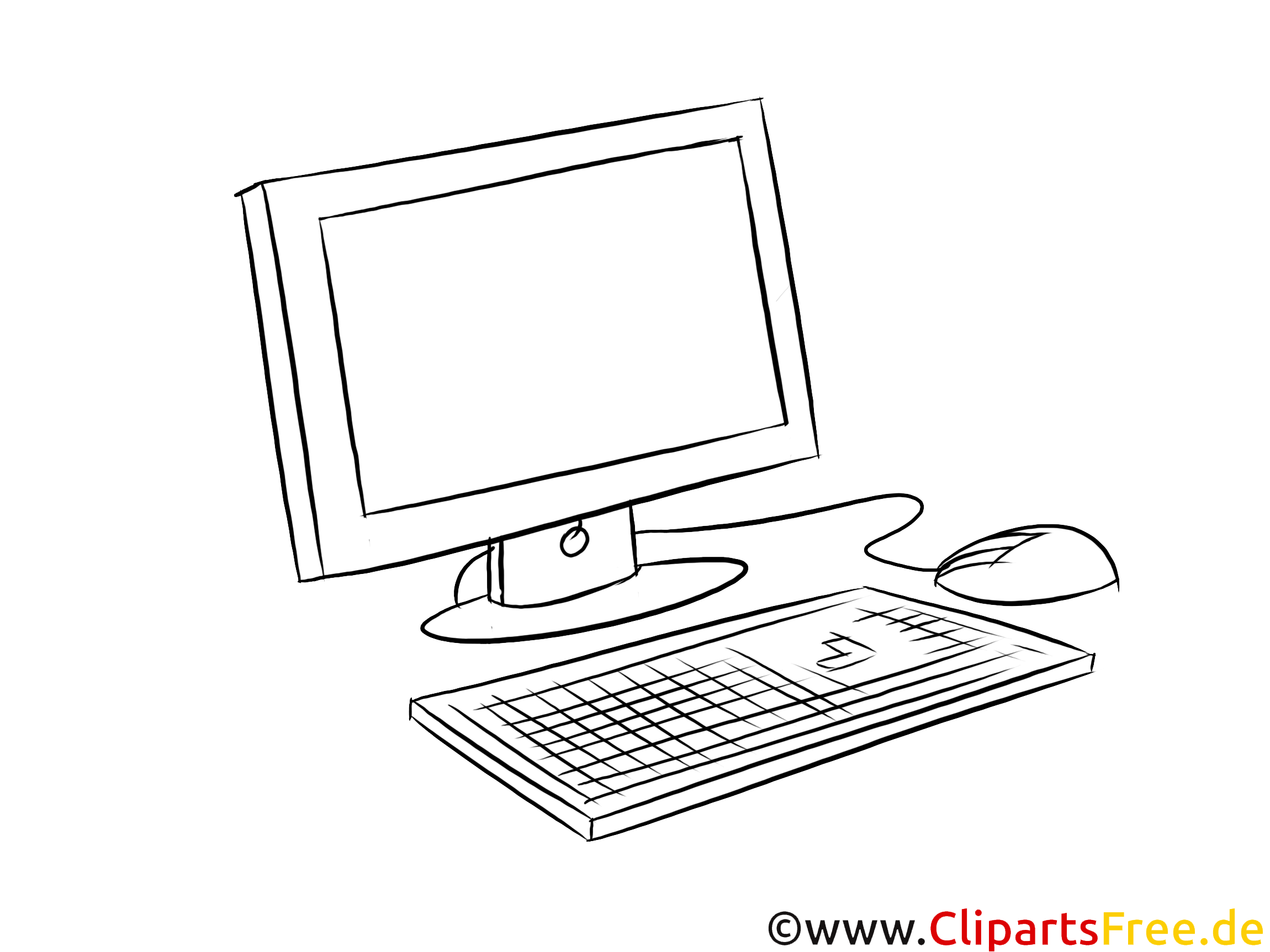 PC Ausmalbild - Bilder für Unterricht