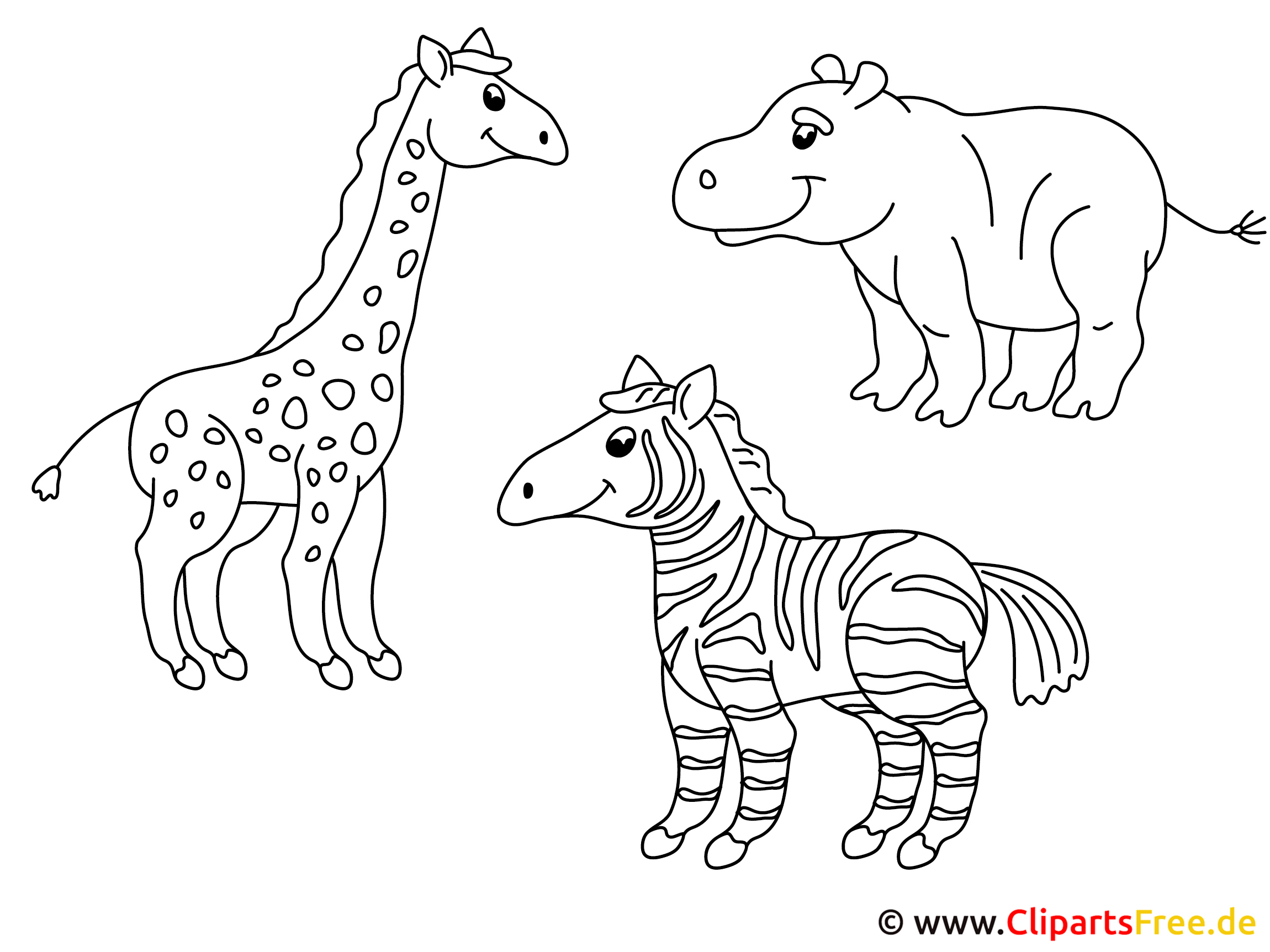 Templates coloring zoo