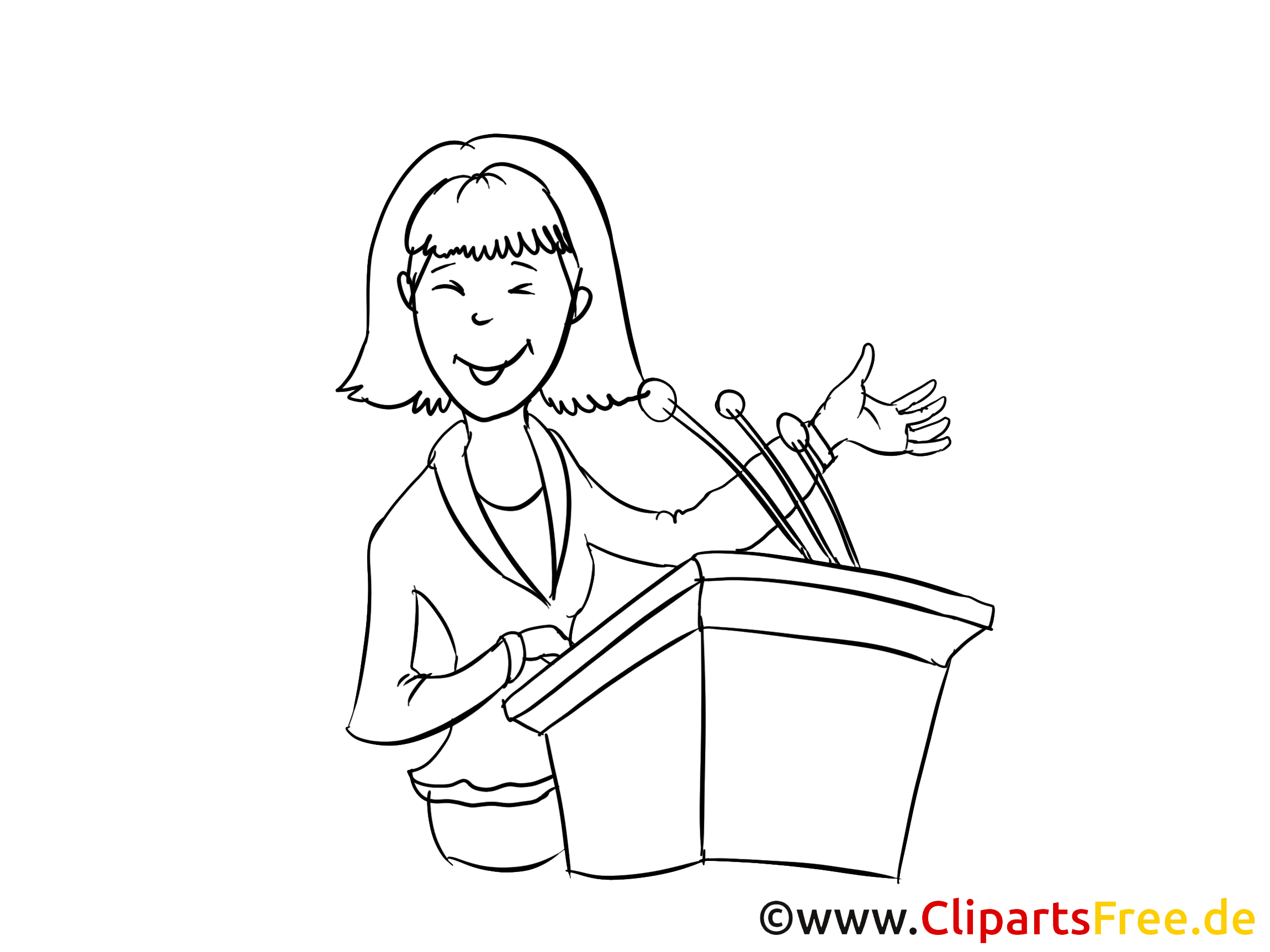 Blonde junge Frau Clipart, Bild, Zeichnung, Cartoon