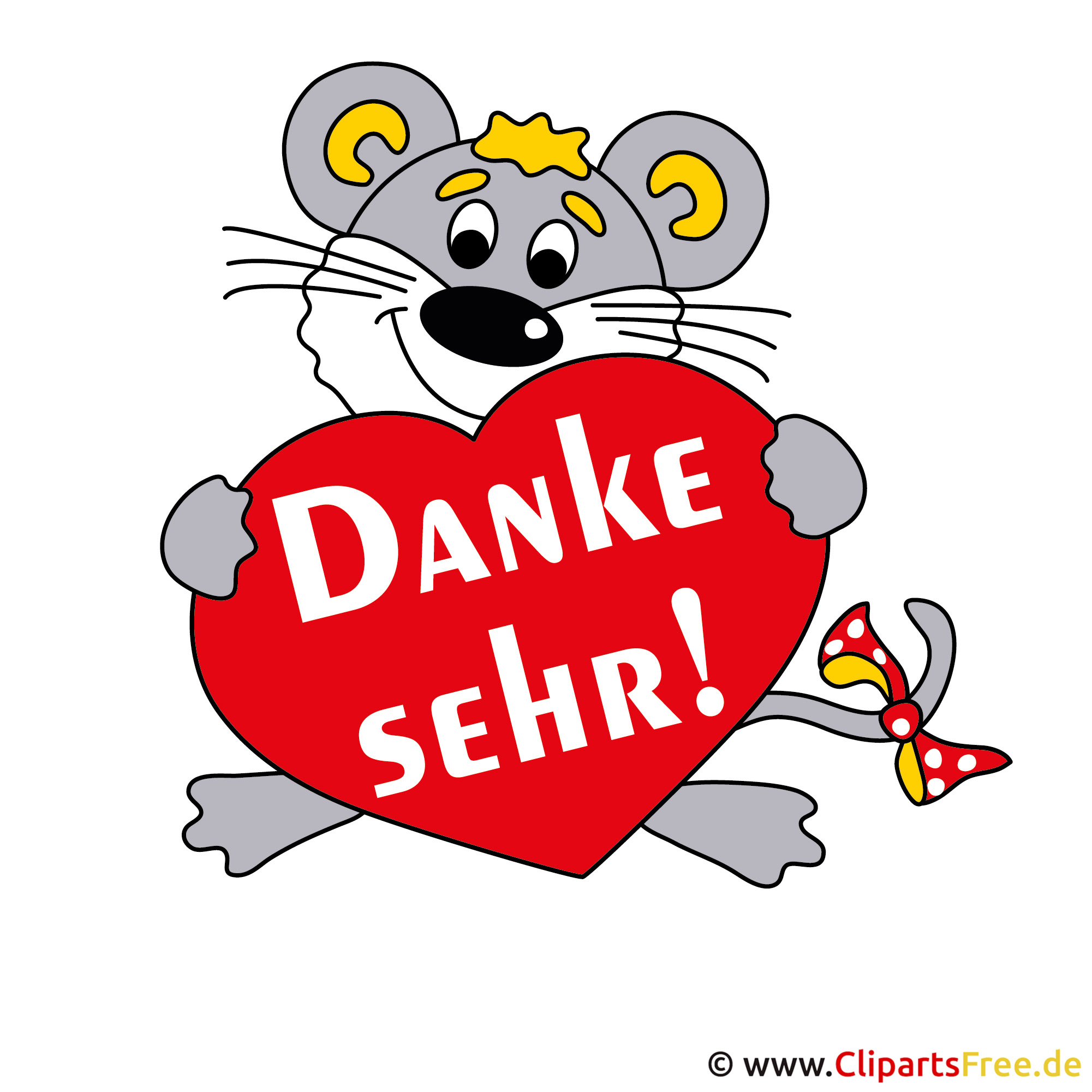 Danksagungskarte gratis - Danke sehr Clipart