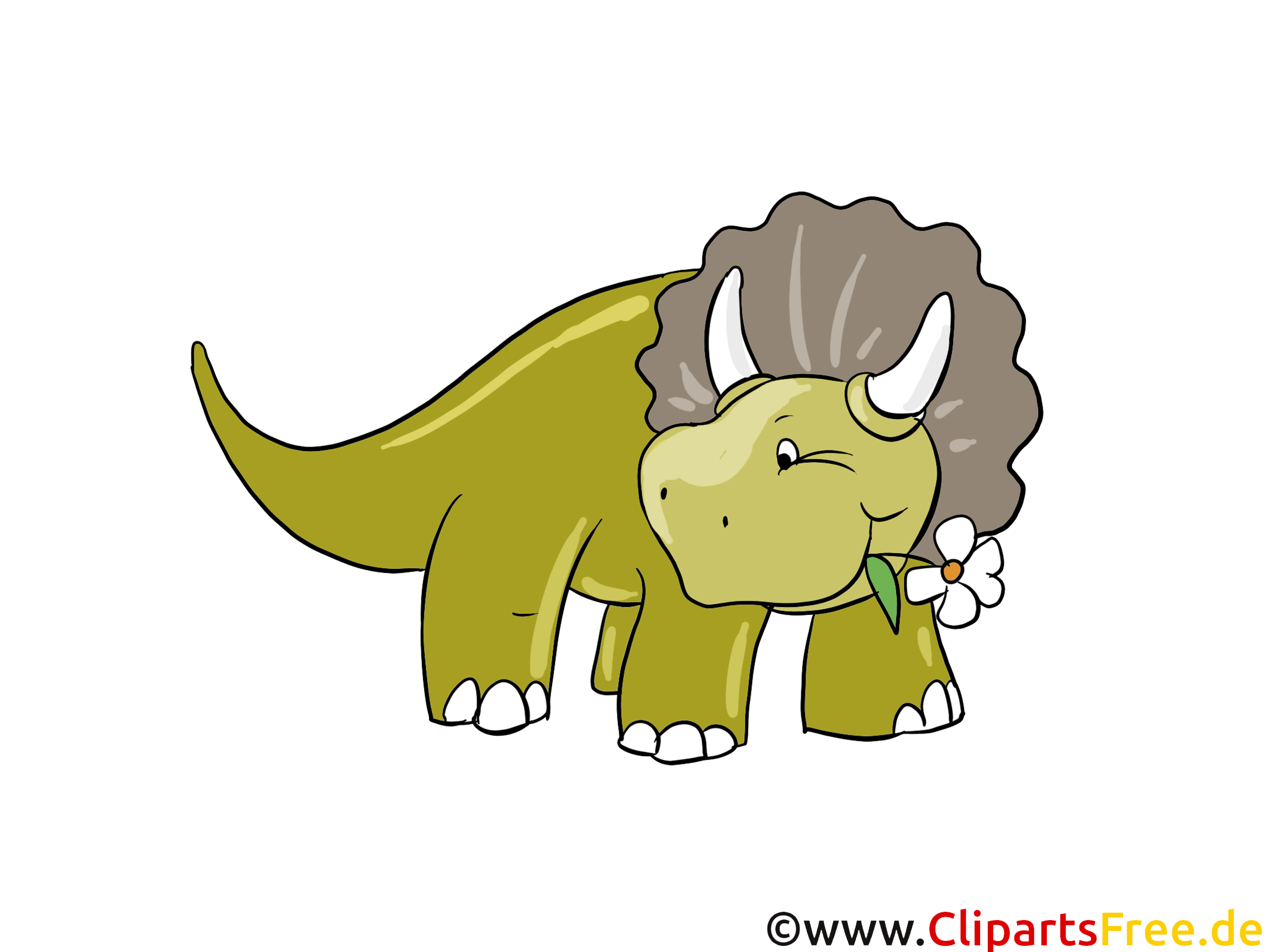 Triceratops Bild - Dinosaurierarten Bilder, Cartoons, Illustrationen gratis