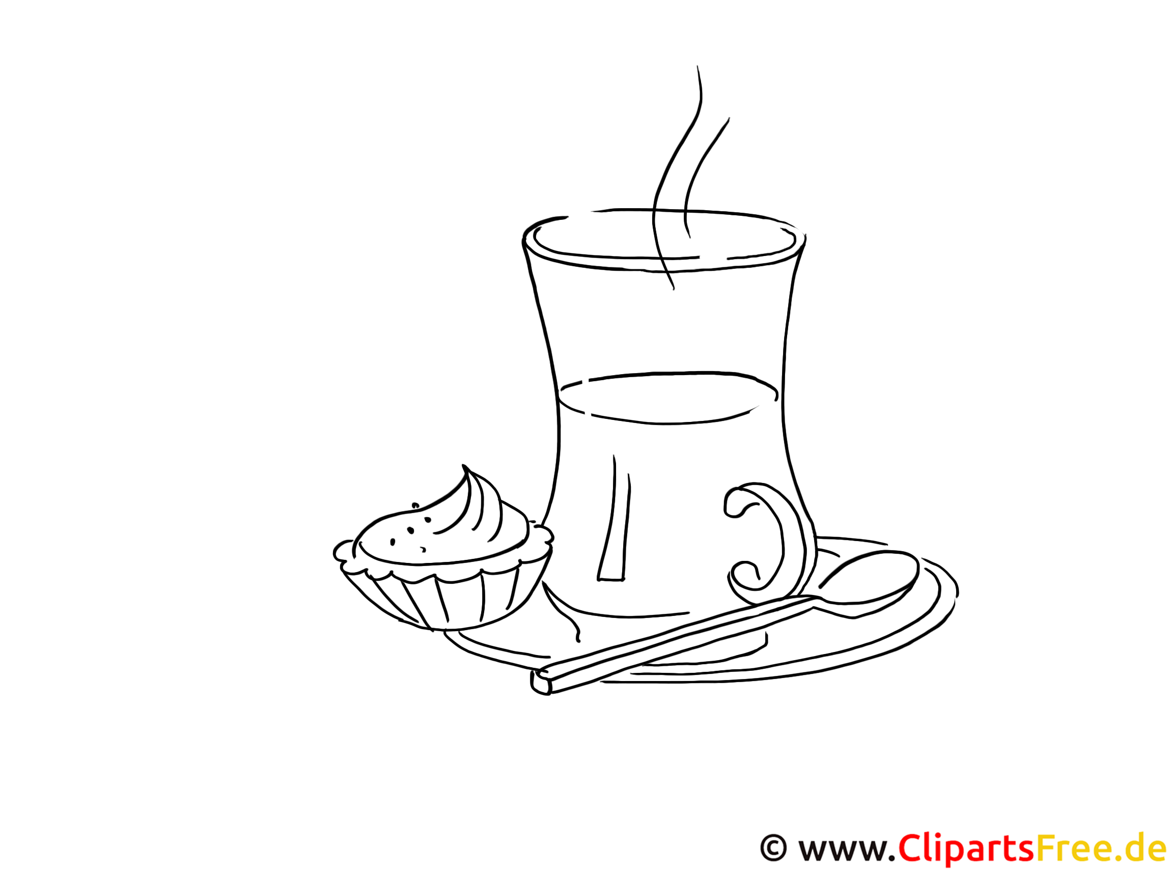 Frühstück Bild zum Malen und Ausdrucken