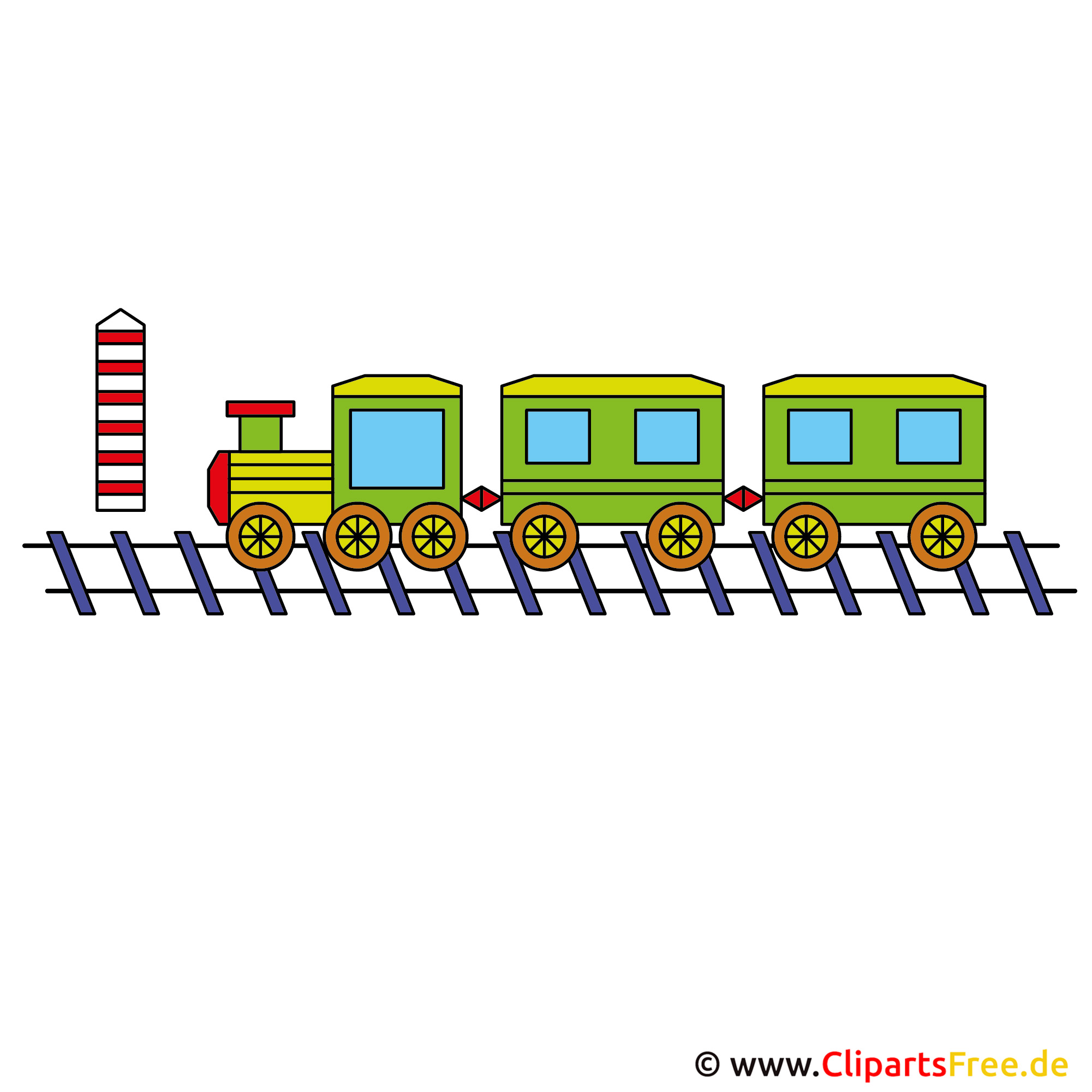 Zug Clipart Lokomotive Bild Cartoon Illustration Gratis