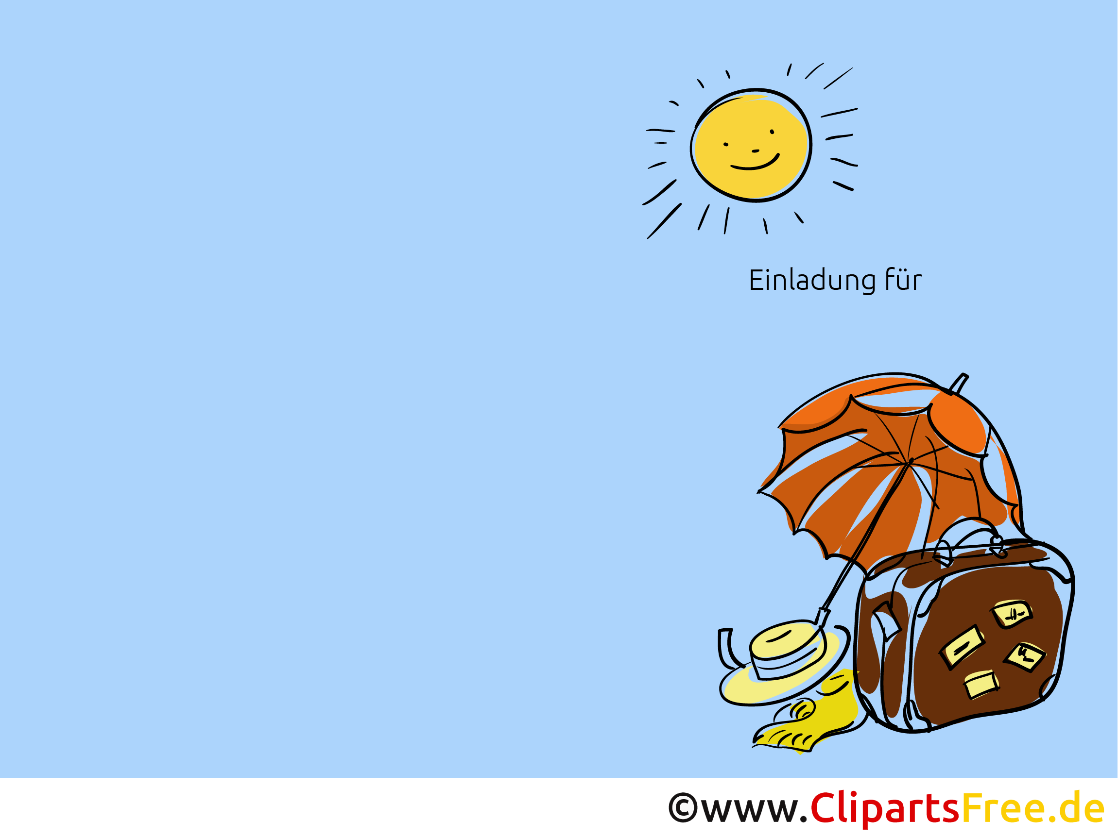 Einladung Urlaubsreise Vorlage zum Drucken