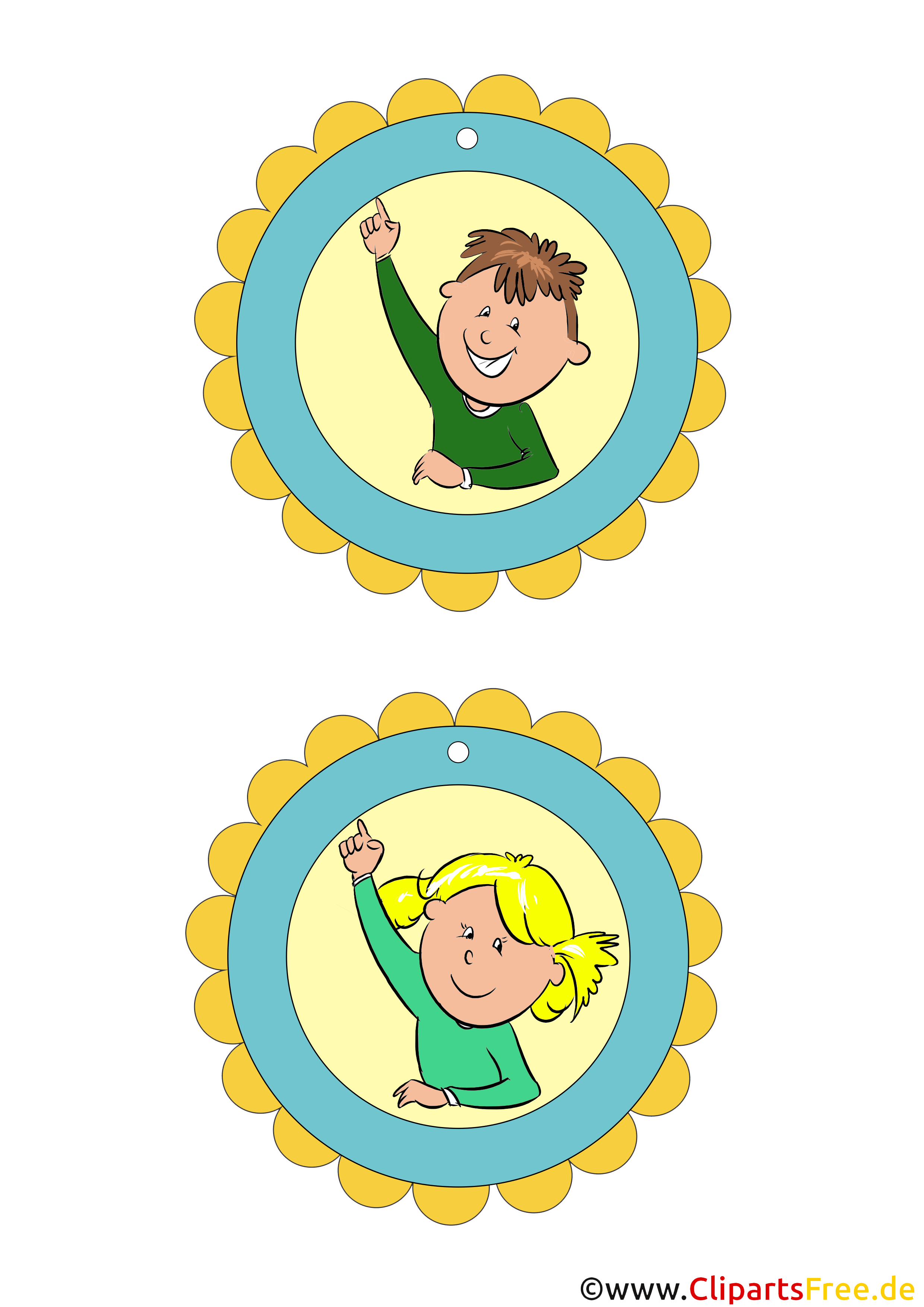 Medaillen für Kinder Vorlagen zum Ausdrucken