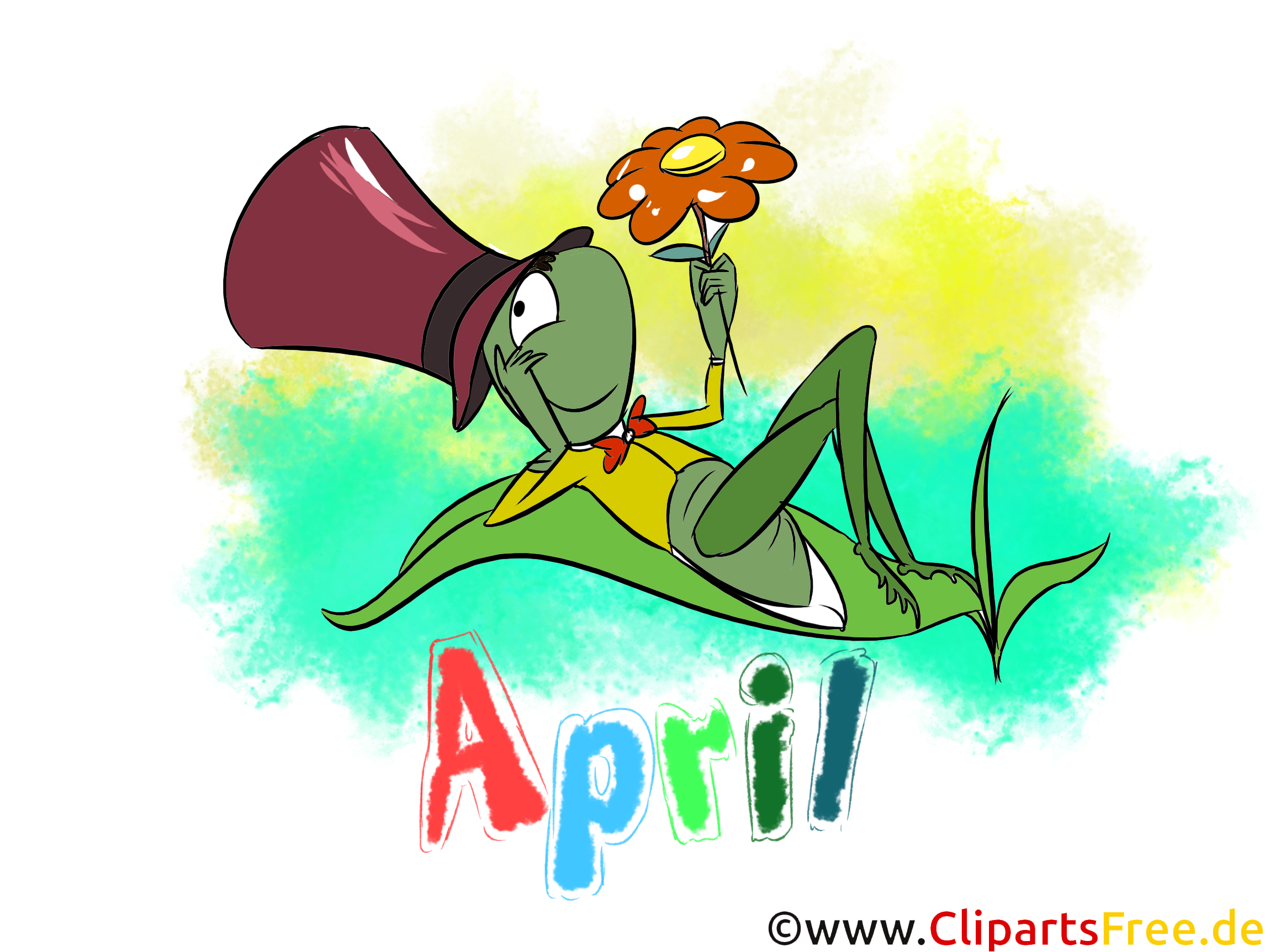 April Illustration Month Clip Art Free