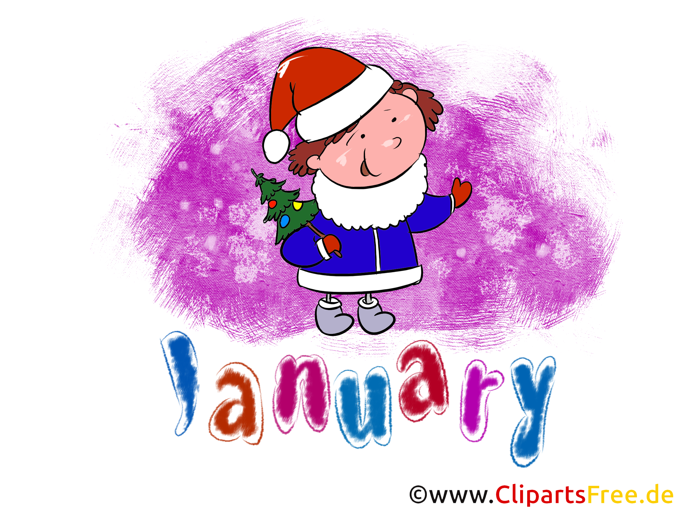 January Illustration - Month Clip Art free