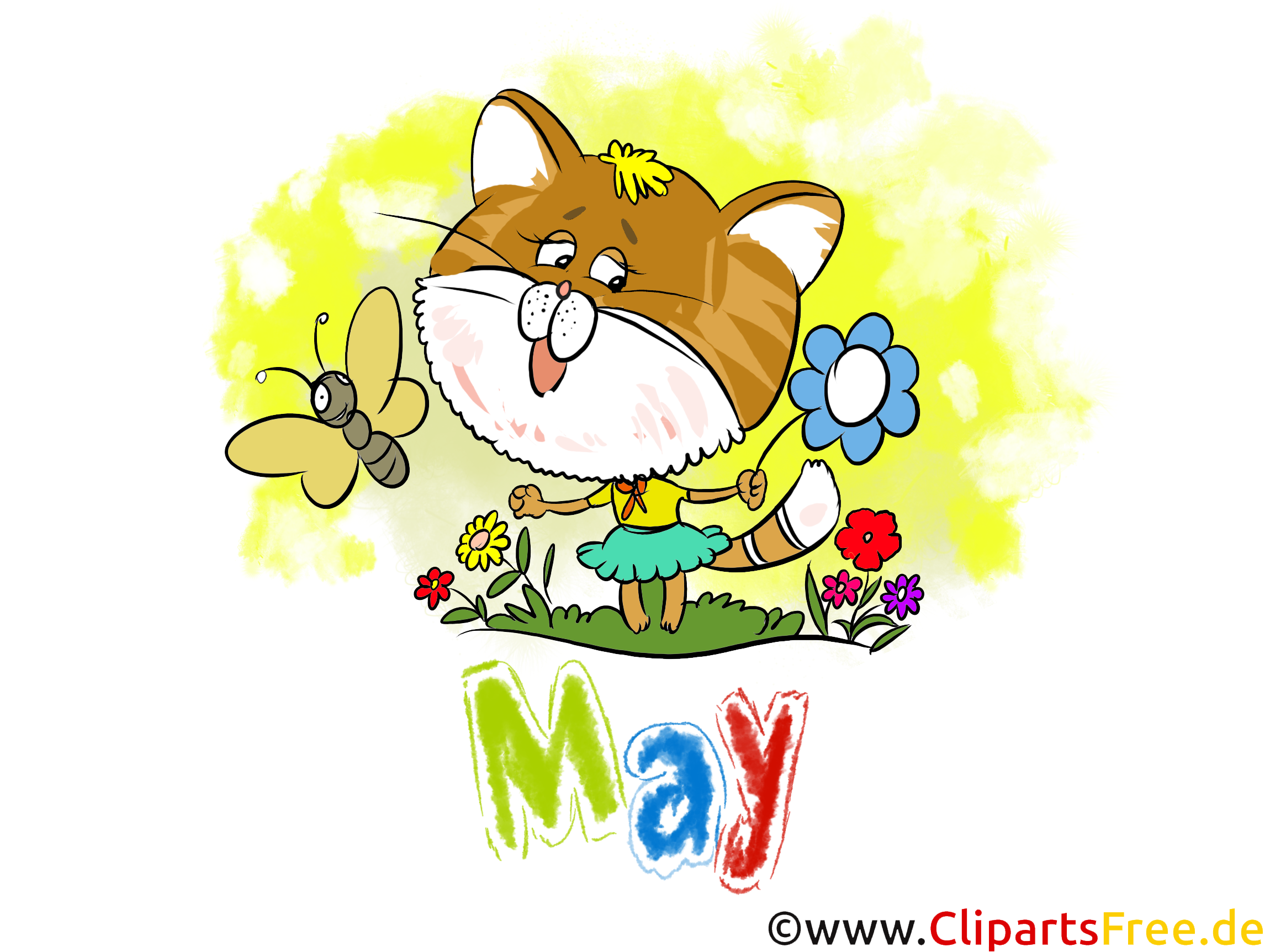 May Illustration Month Clip Art free
