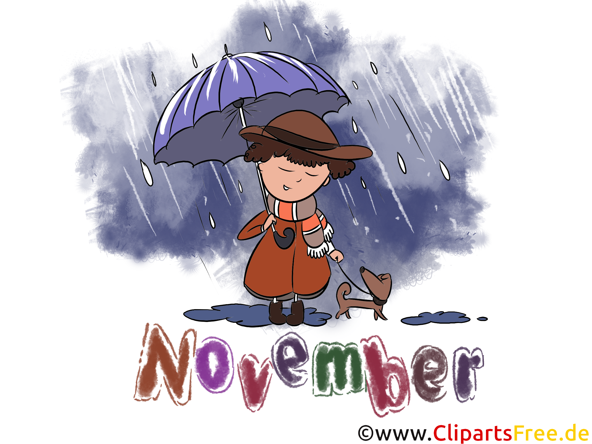 November Month Clipart