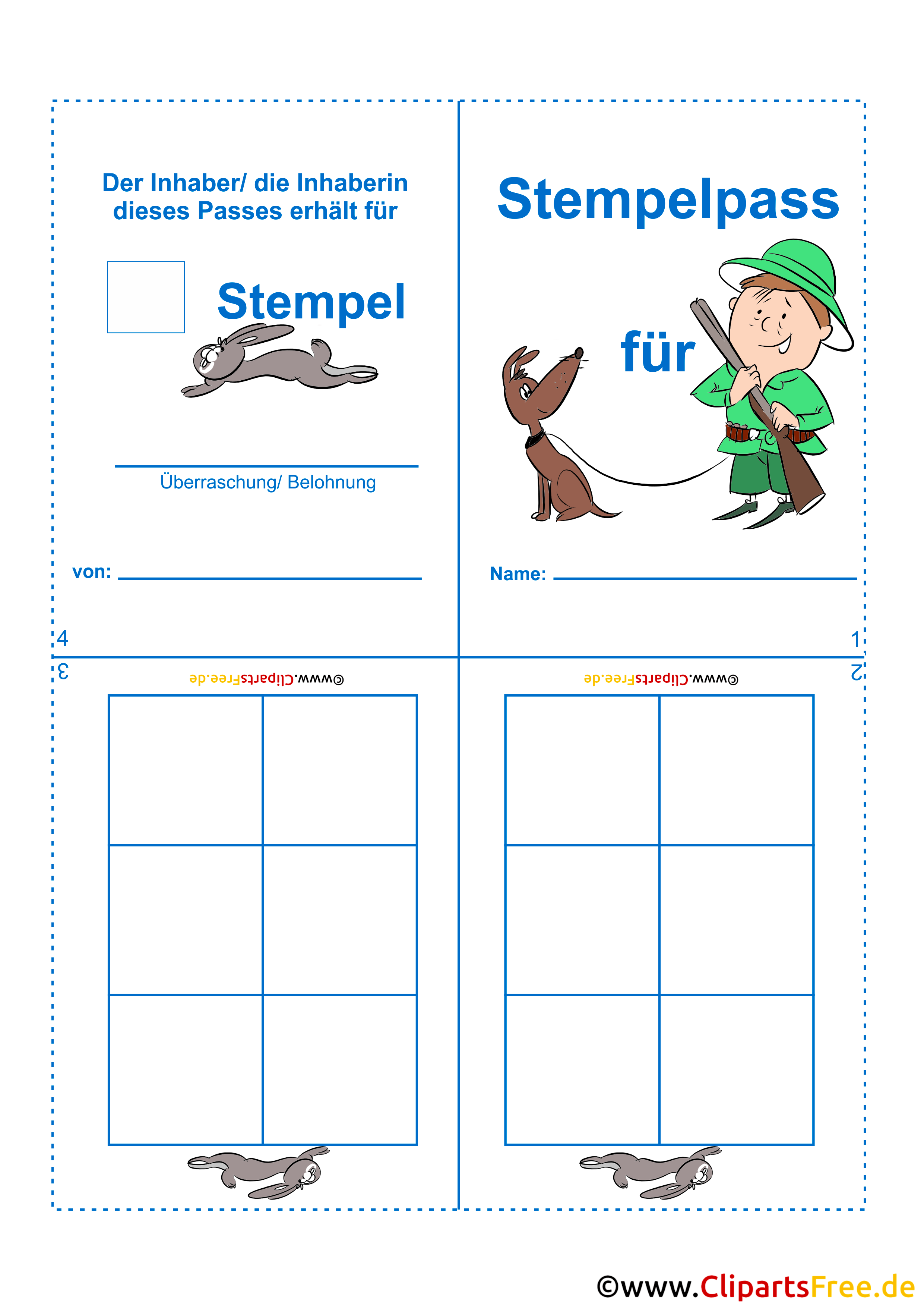 Stempelpass Vorlage Grundschule