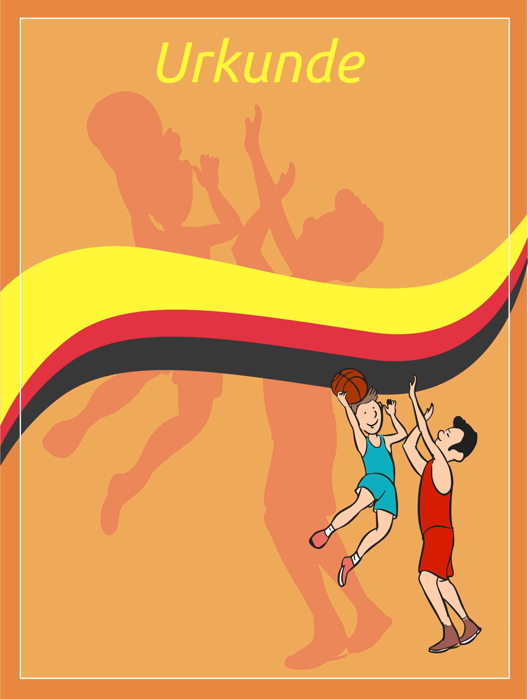 Urkunde Basketball kostenlos zum Drucken