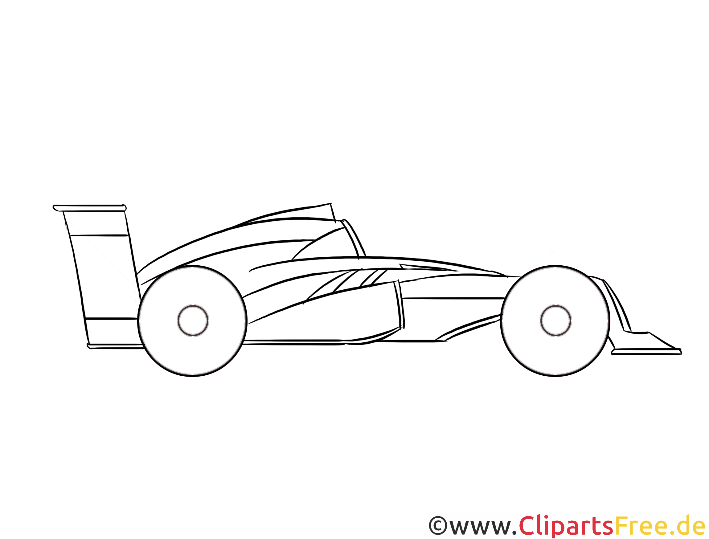 Formel 1 Auto Laubsägevorlage kostenlos zum Basteln
