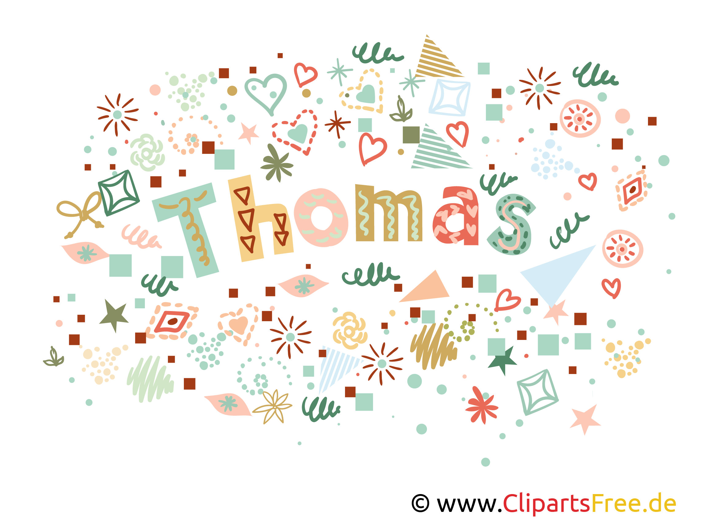Fuente decorativa nombre masculino Thomas