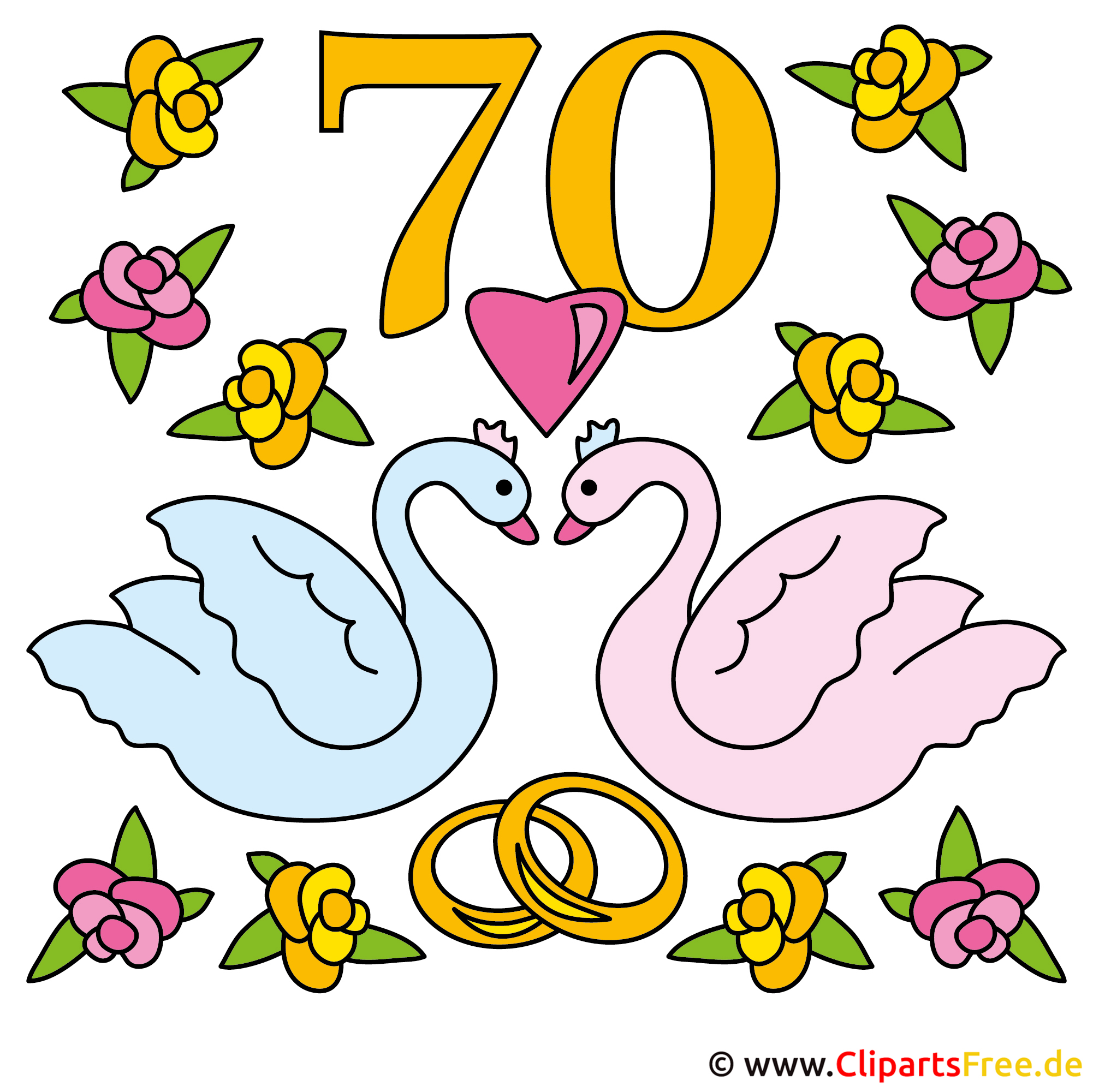 Genade bruiloft 70 jaar samen Clipart bruiloft
